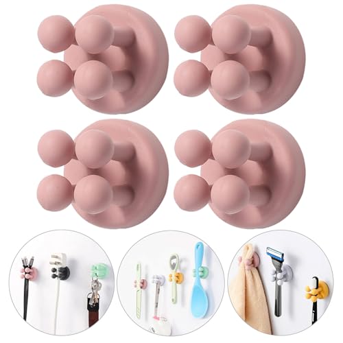 Pink, Shower Toothbrush Holder for Wall Mirror
