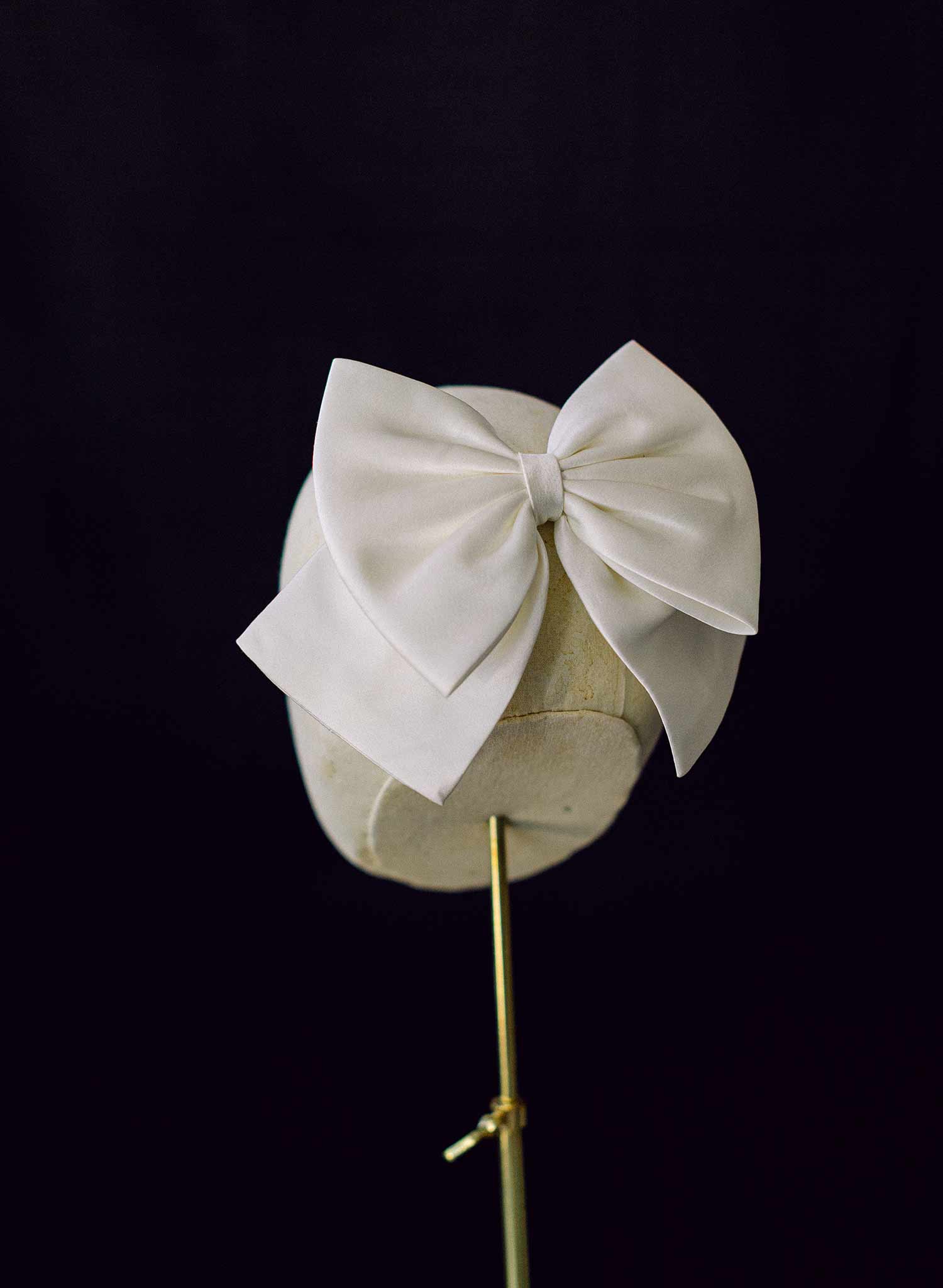 Elegant Silk Bridal Bow Hair Clip - Style #2363 | Perfect for Weddings, Prom & Special Occasions