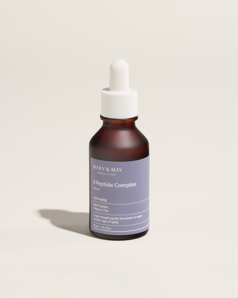 MARY & MAY 6 Peptide Complex Serum for Face - Anti-Aging & Hydrating Facial Treatment - Perfect for Daily Skincare Routine & Night Care
