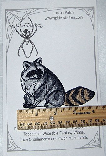 Cute Raccoon Iron On Patch - Adorable Animal Embroidered Applique for Jackets, Bags & DIY Crafts - Perfect for Costumes, Backpacks & Denim Customization