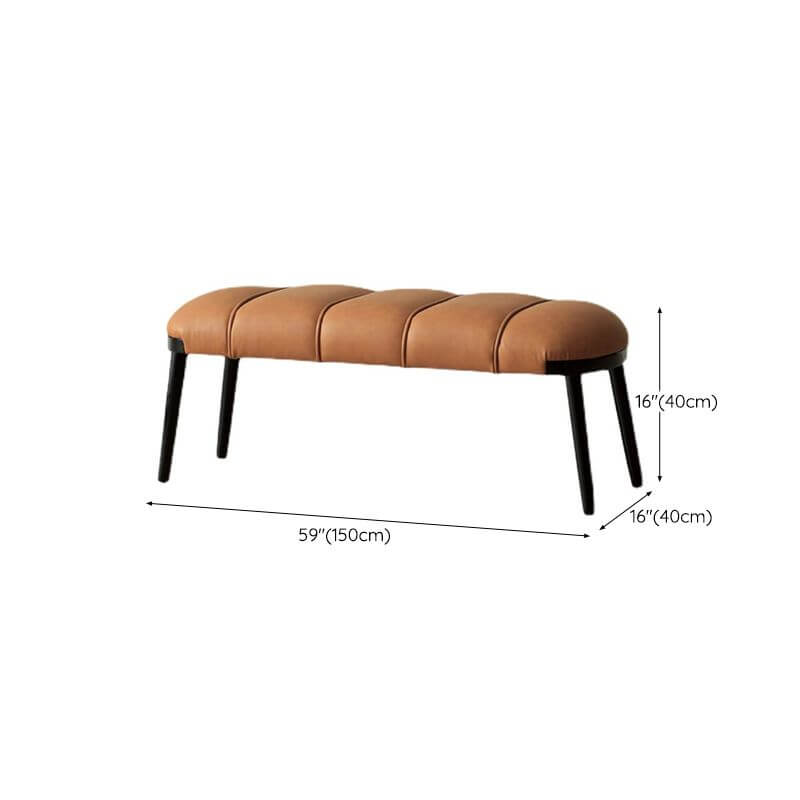 Water Resistant Modern Brown Rectangle Metal Ottoman Pouf - Perfect for Living Room, Bedroom & Outdoor Seating