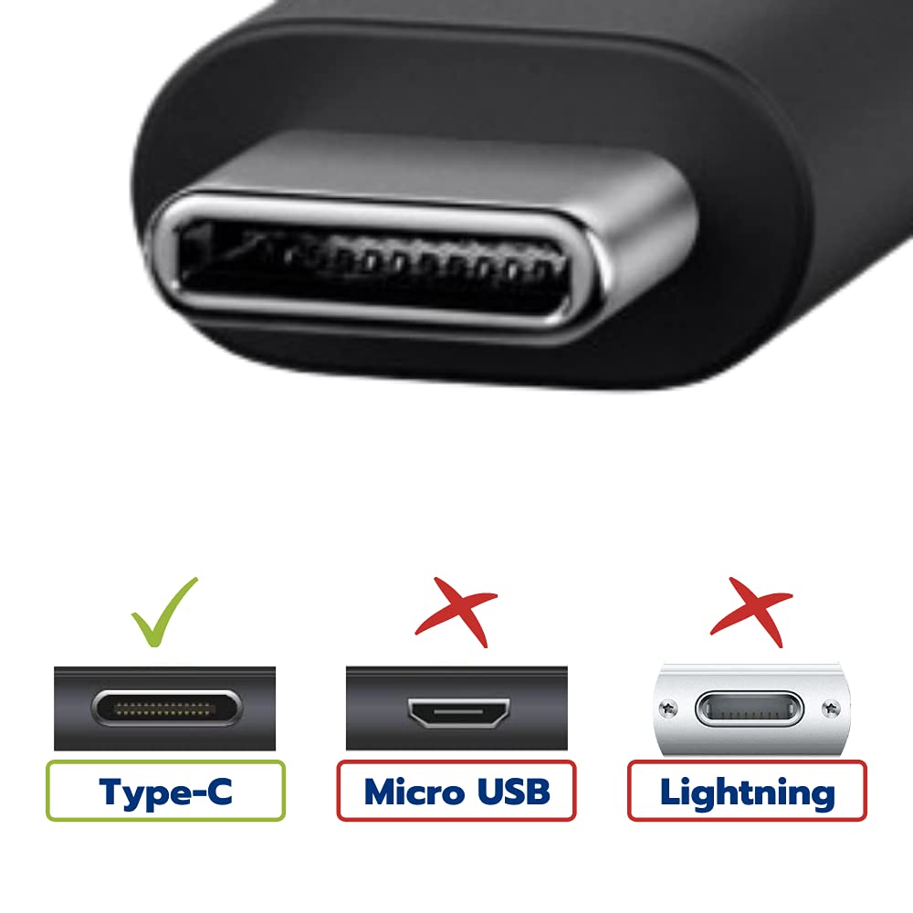Lite-an USB C to USB A Fast Charger Cable 3A 15W - Compatible with PS5, Xbox Controller, Samsung Galaxy S10/S9, Huawei P10/P9, Sony XZ, HTC - Durable 9.8ft (3M) Black - Perfect for Gaming, Travel & Fast Charging Devices