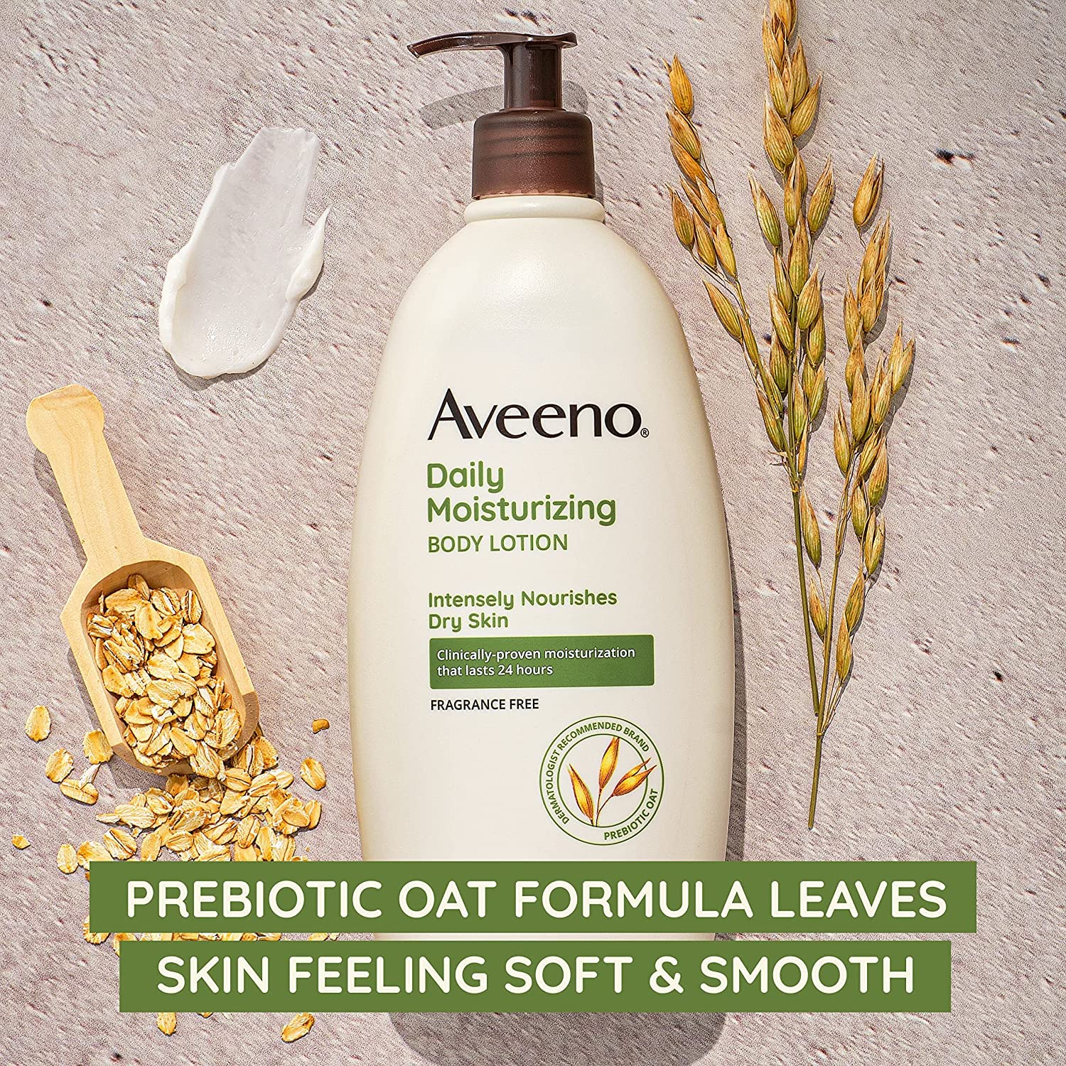 Aveeno Daily Moisturizing Lotion by Johnson & Johnson - Pack of 8 | Fragrance-Free, Hypoallergenic Body Lotion for Dry Skin | Perfect for Daily Hydration & Sensitive Skin Care