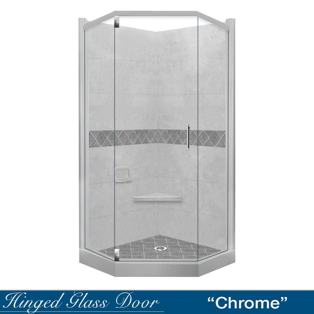Neo Angle Portland Cement Sistine Stone & Diamond Stone Accent - DIY Shower Remodel Kit for Bathroom Renovation | Waterproof & Durable Shower Tile Solution