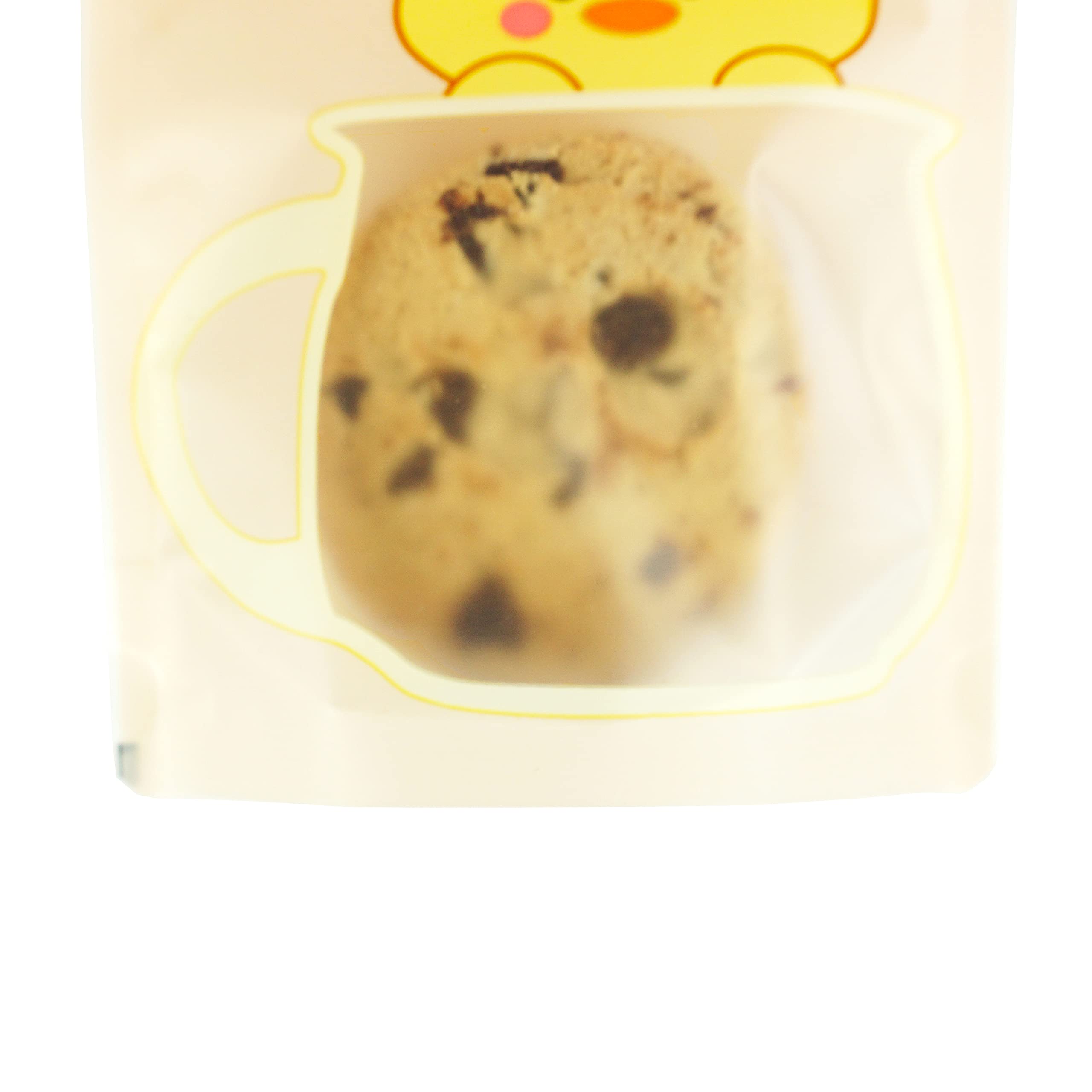 QQ Studio 100-Pack Animal Print Snack Bags - 5x7 Inch Plastic Bakery Bags with Window & Zipper Seal, Pastel Cookie Treat Bags for Kids Party Favors, School Lunches & Candy Storage (Peachy Duckling Design)