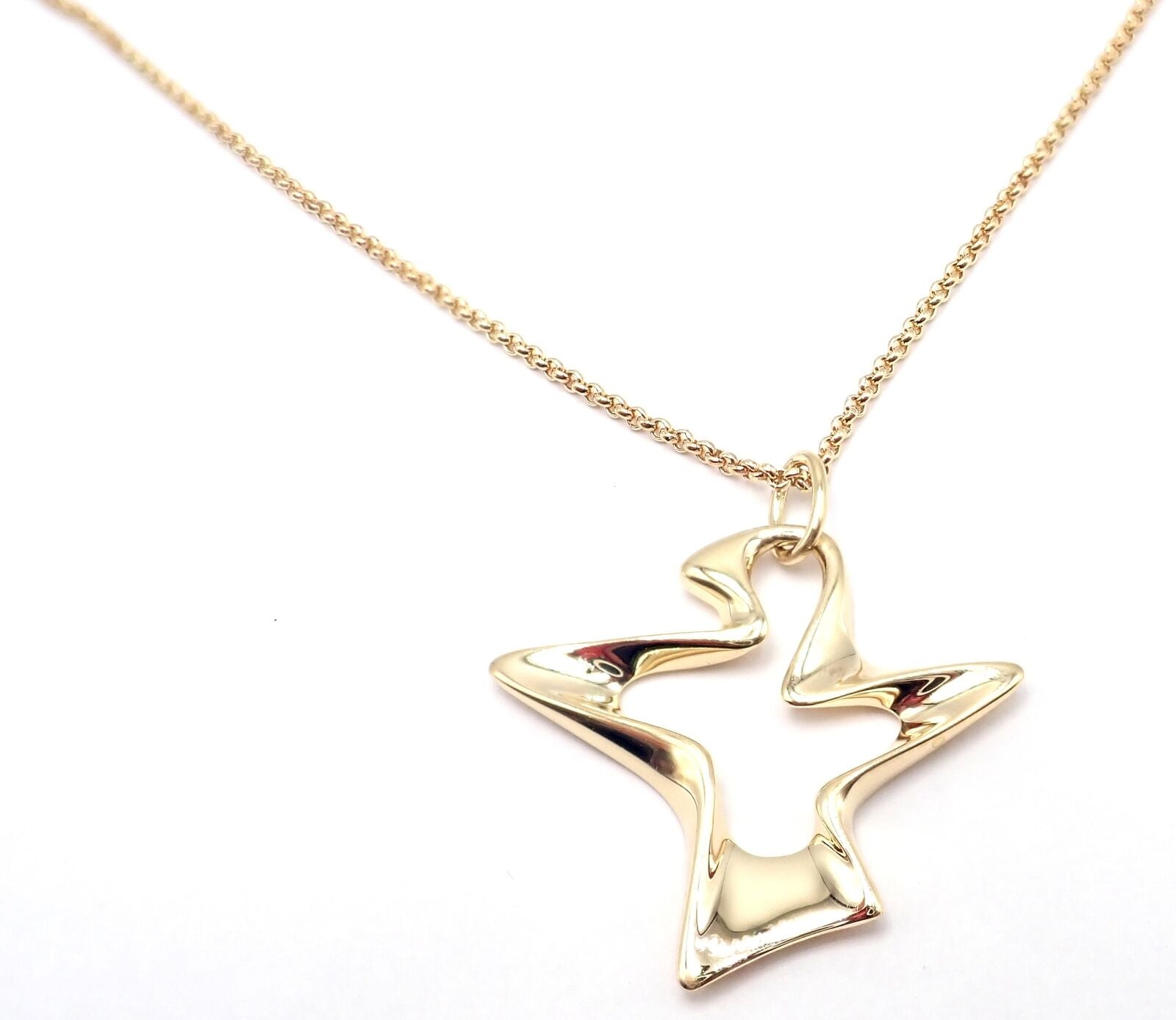 Authentic Georg Jensen 18K Yellow Gold Bird Pendant Necklace - Elegant Jewelry Gift for Women, Perfect for Weddings, Anniversaries & Special Occasions