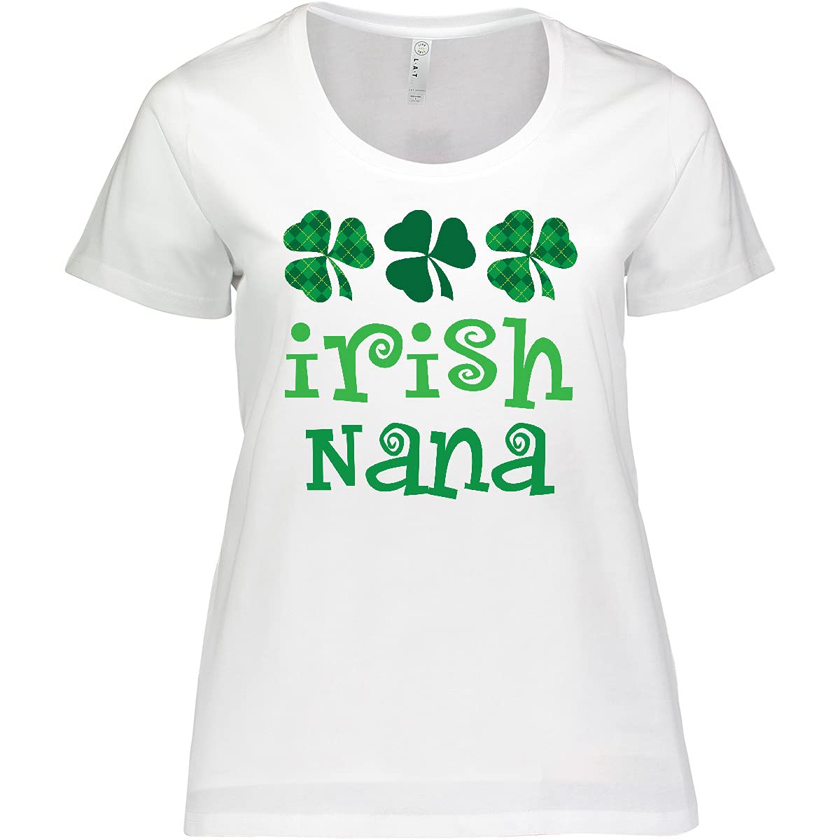 Inktastic Irish Nana St. Patrick's Day Women's Plus Size T-Shirt - Funny St. Paddy's Graphic Tee for Grandmas & Irish Pride - Perfect for Parties, Parades & Gifts