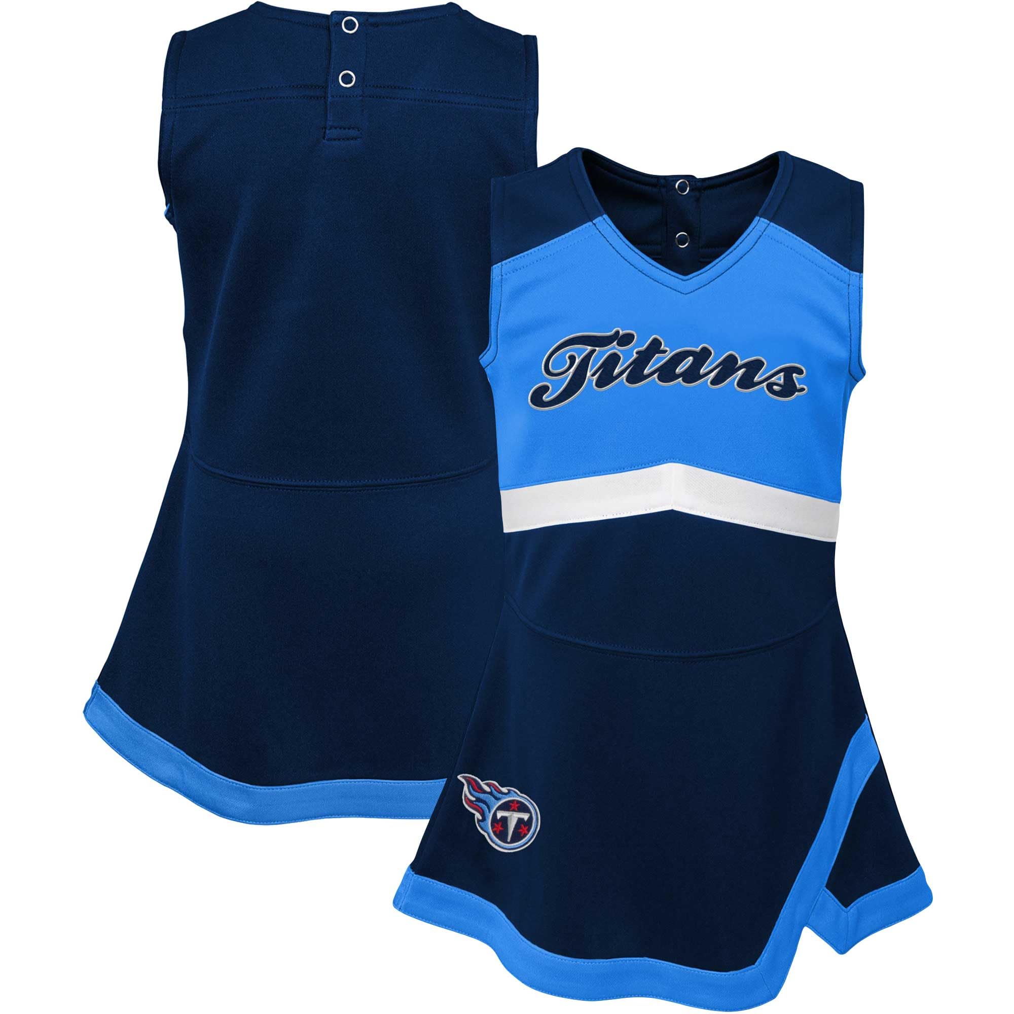 Outerstuff Girls Infant NFL Cheer Captain Jumper Dress - Adorable Cheerleader Outfit for Baby Girls, Perfect for Game Day, Parties & Photo Shoots