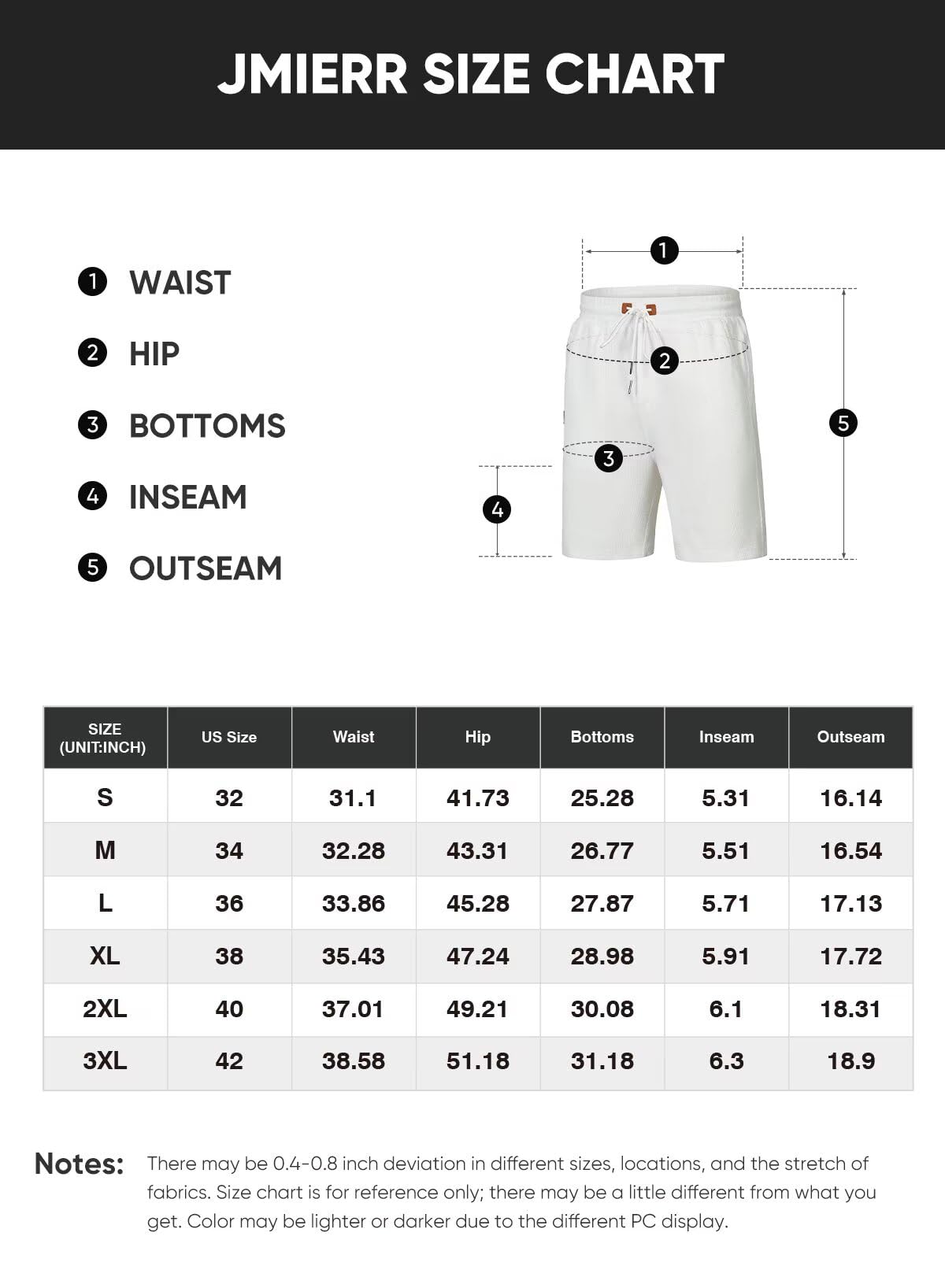 JMIERR Men's Casual Waffle Shorts with Drawstring & Elastic Waist - Breathable Workout Shorts with Pockets for Gym, Running, Beach & Summer Outdoor Activities