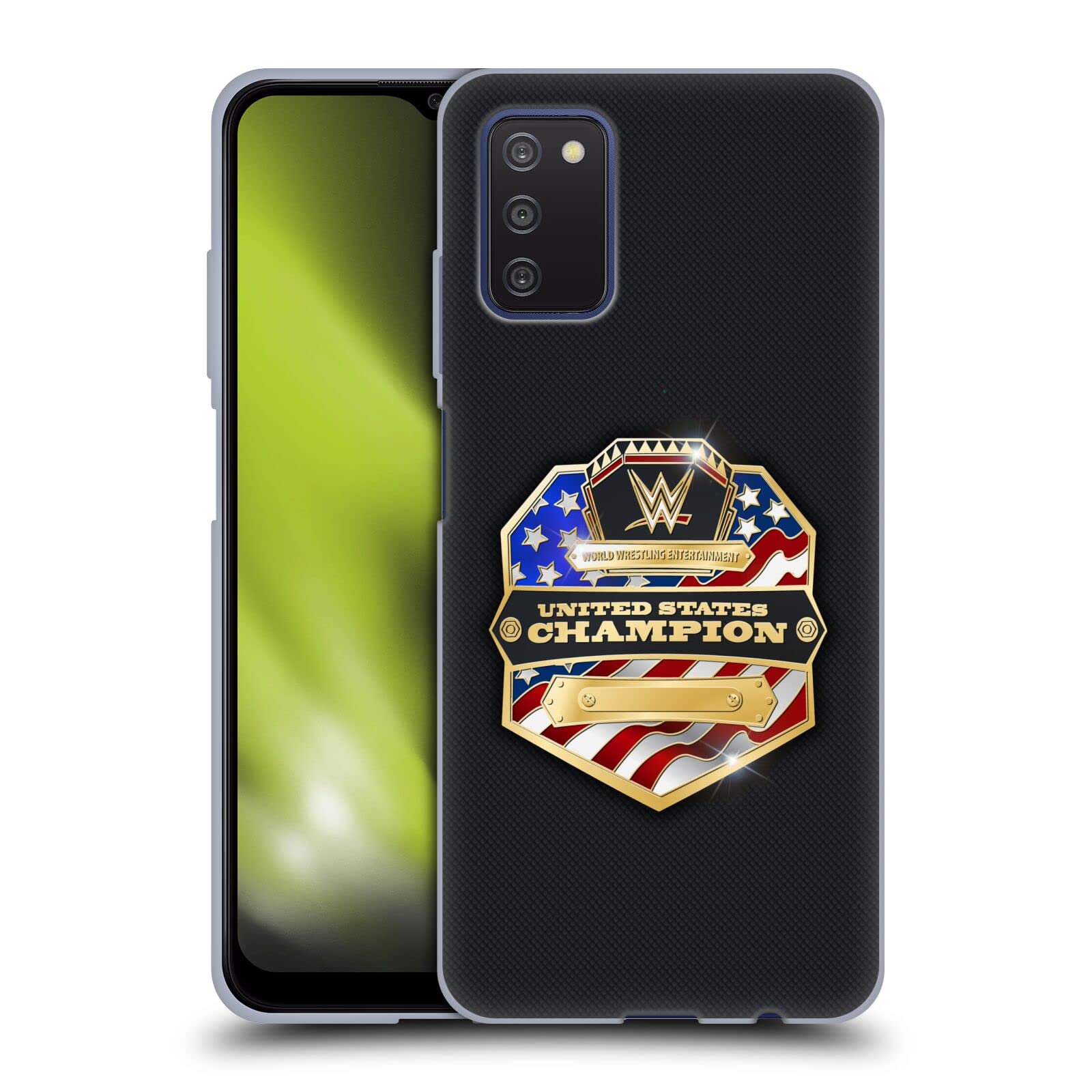 Head Case Designs WWE United States Champion Title Belts Soft Gel Case for Samsung Galaxy A03s (2021) - Officially Licensed Protective Cover for Wrestling Fans & Daily Use