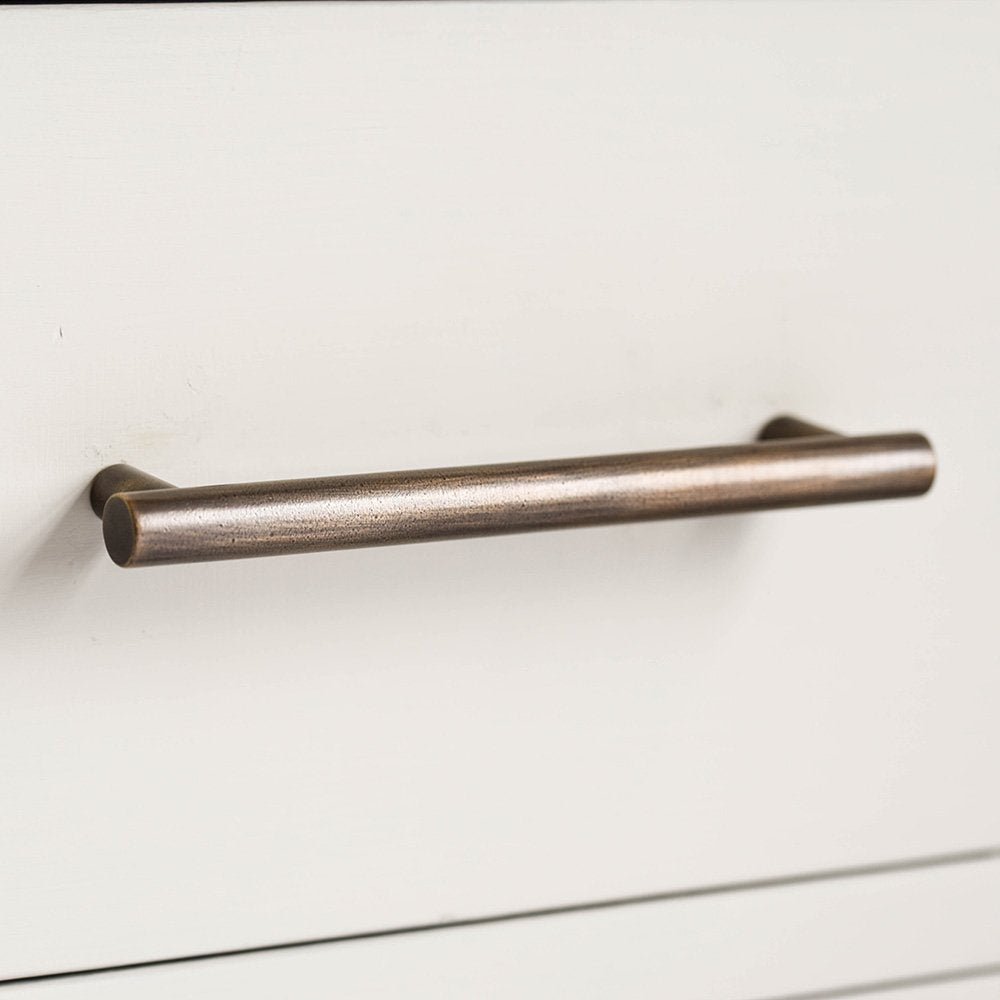 Vintage Distressed Antique Brass Drum Cabinet Pull Handle - Classic Drawer & Cabinet Hardware for Kitchen, Bathroom, Furniture Restoration & DIY Projects