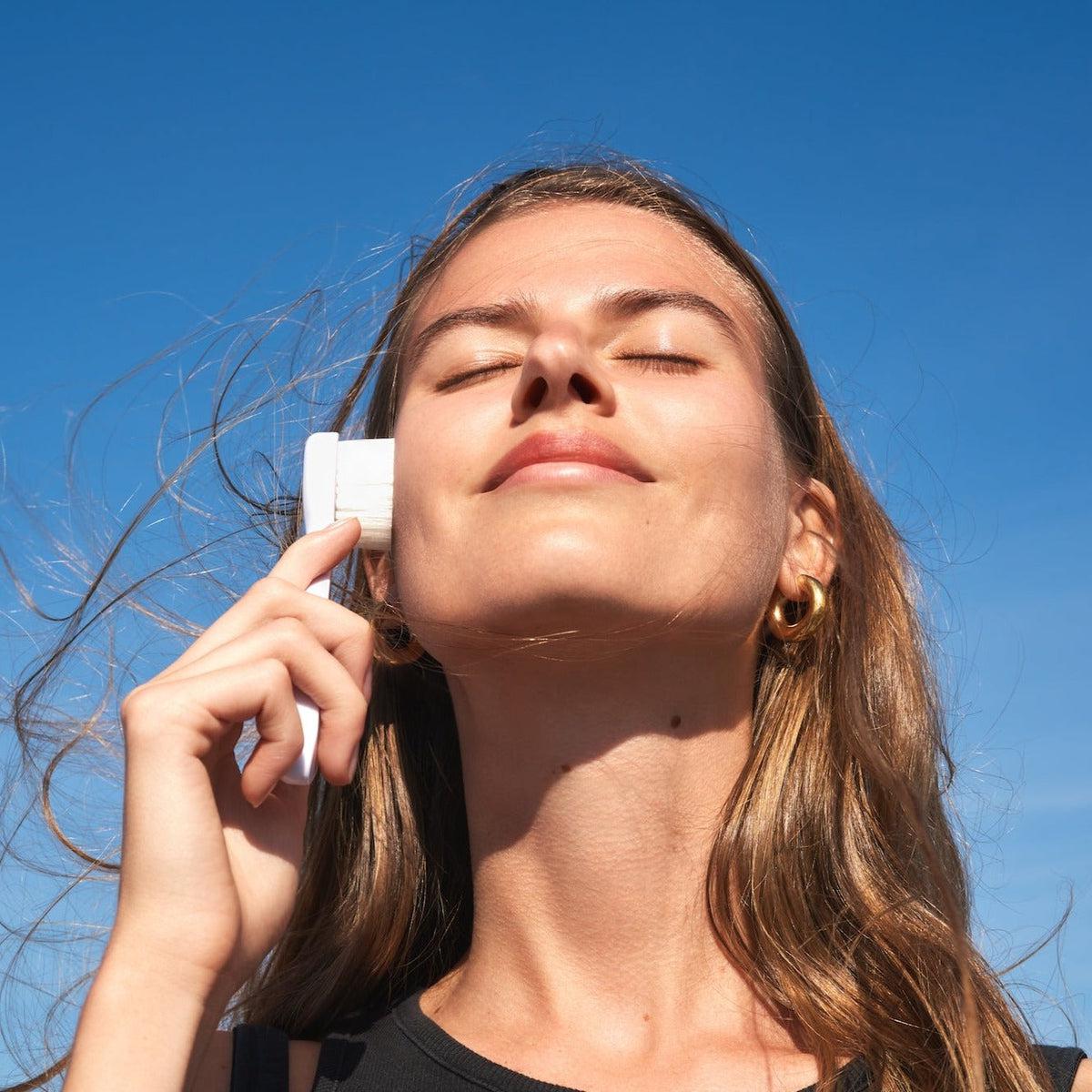 Ultra Soft Facial Dry Brush for Exfoliation & Glowing Skin - Gentle Exfoliator for Face & Body, Improves Circulation & Reduces Cellulite - Perfect for Skincare Routine & Spa Days