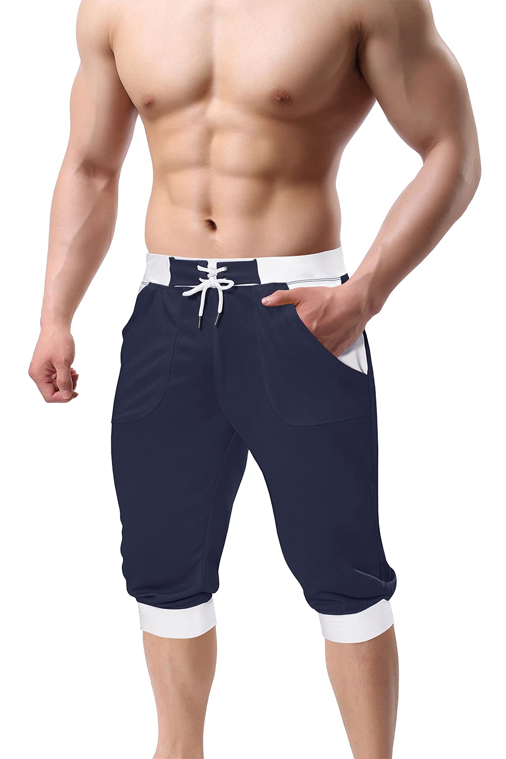FASKUNOIE Men's Workout Running Shorts - Super Breathable Mesh Athletic Shorts with Pockets for Gym, Jogging & Outdoor Sports