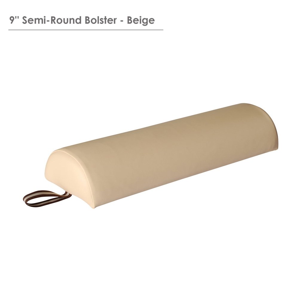 Master Massage Large 9'' Semi Round Bolster Pillow for Yoga, Meditation & Physical Therapy - Ideal for Back Support, Relaxation & Pain Relief