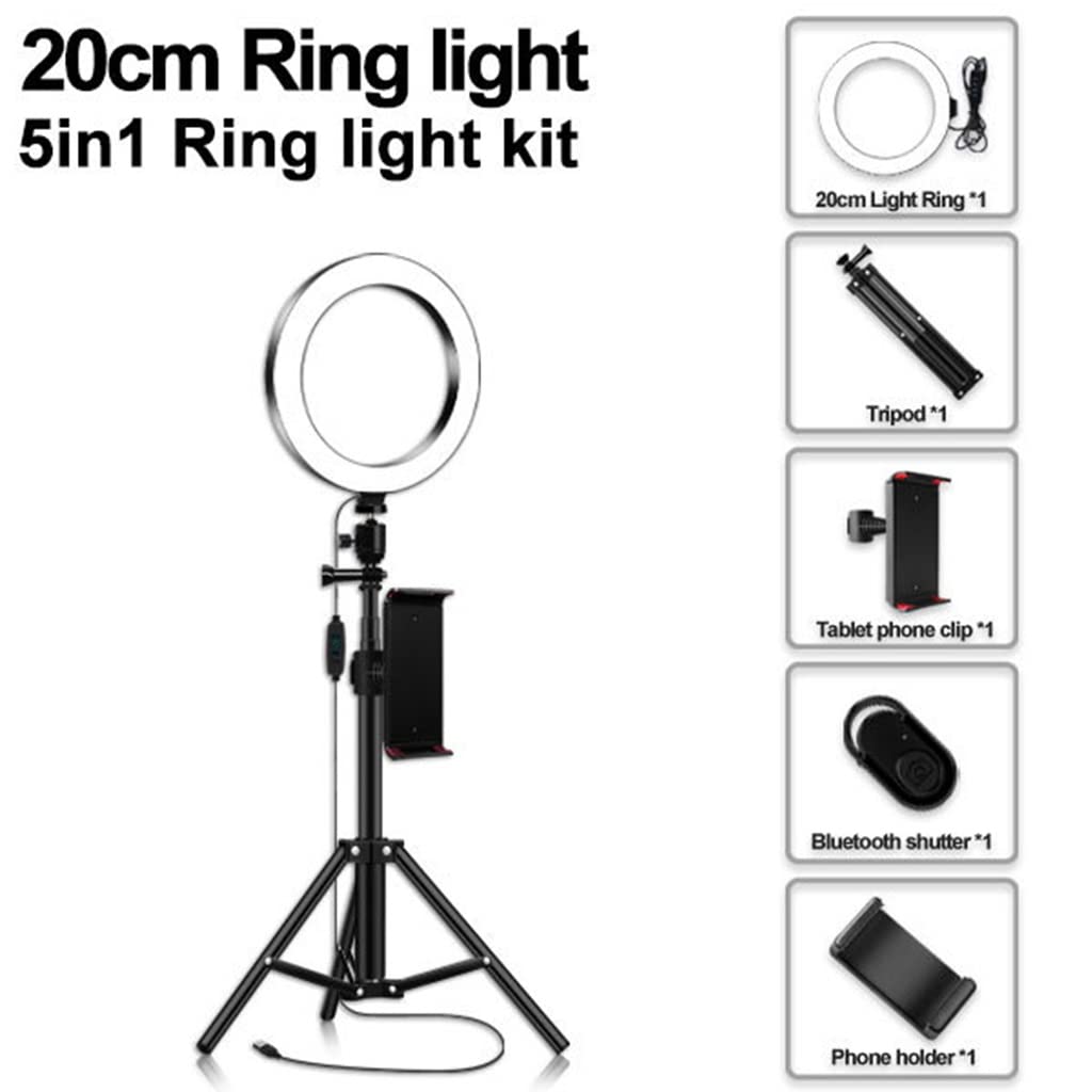 Professional Selfie Ring Light with Tablet & Phone Holder - Dimmable LED Light Ring with Stand & Remote - Bi-Color 3000K–6000K, CRI90+ - Perfect for Makeup, Live Streaming, Vlogging, TikTok Videos & Video Conferencing