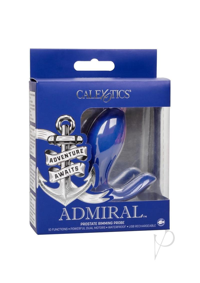 Admiral Rechargeable Silicone Prostate Massager - Blue | Waterproof & Powerful Vibrations for Men's Wellness | Perfect for Solo Play & Couples Intimacy