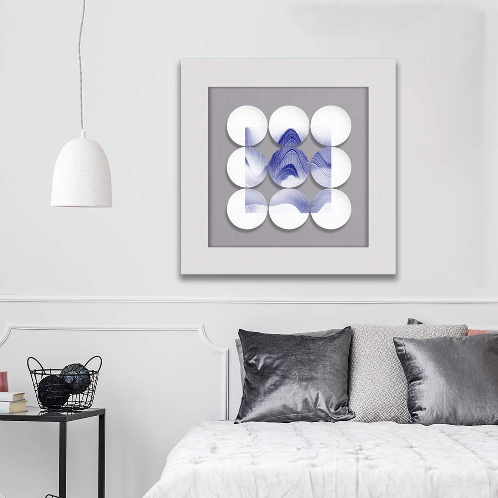 Wall26 16x16 Inch Abstract Canvas Wall Art - Modern Framed Paintings for Bedroom, Living Room, and Office Decor