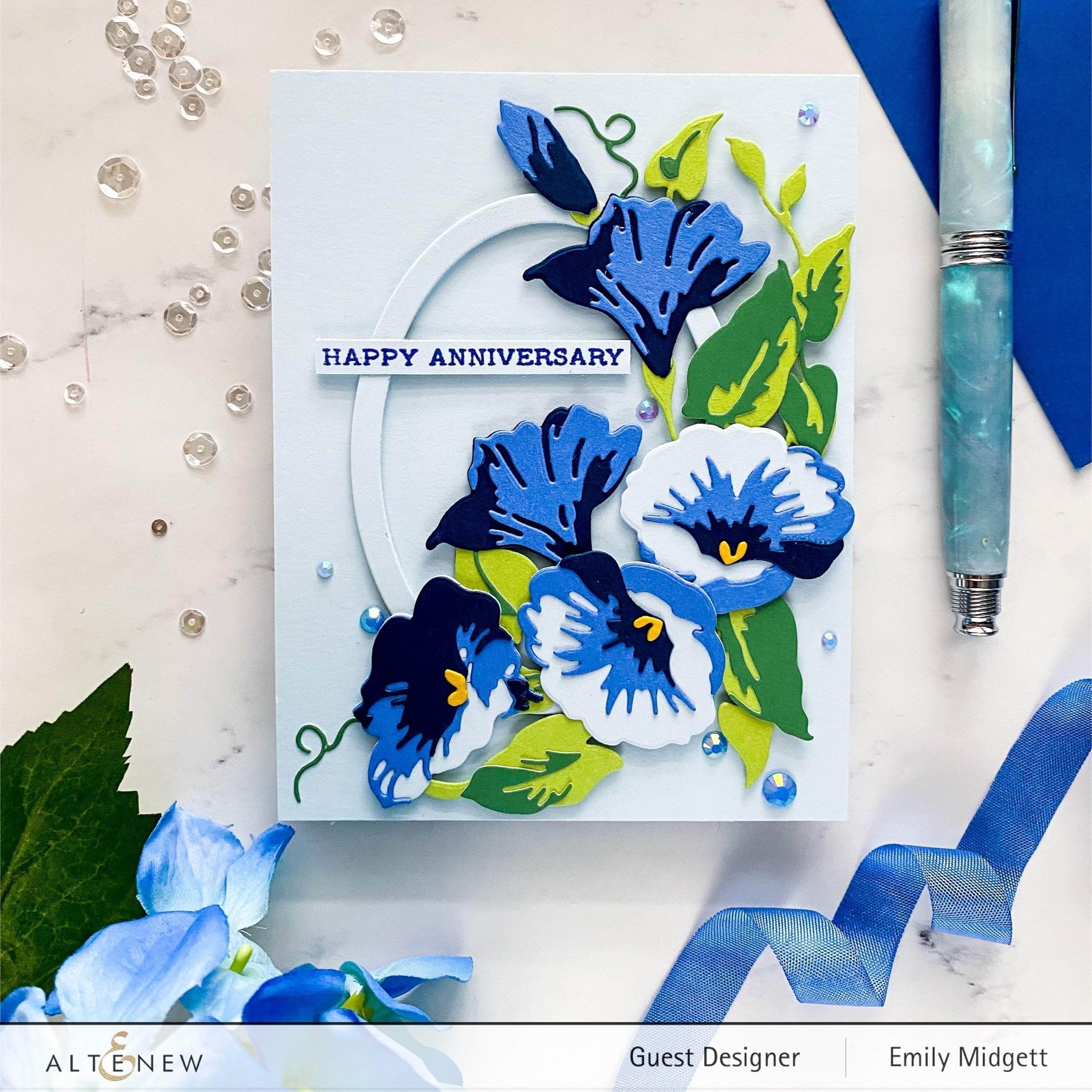 Morning Glory Layering Die Set for Card Making - Floral Paper Crafting Dies for Scrapbooking, DIY Greeting Cards, and Home Decor Projects