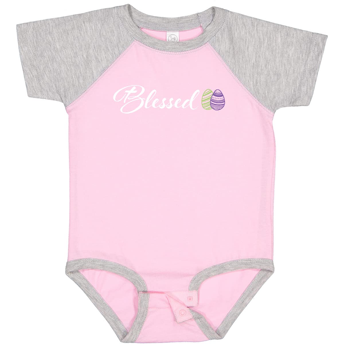 Inktastic Easter Blessed with Green and Purple Eggs Baby Bodysuit - Cute Easter Outfit for Infants, Perfect for Easter Sunday, Family Photos & Holiday Celebrations