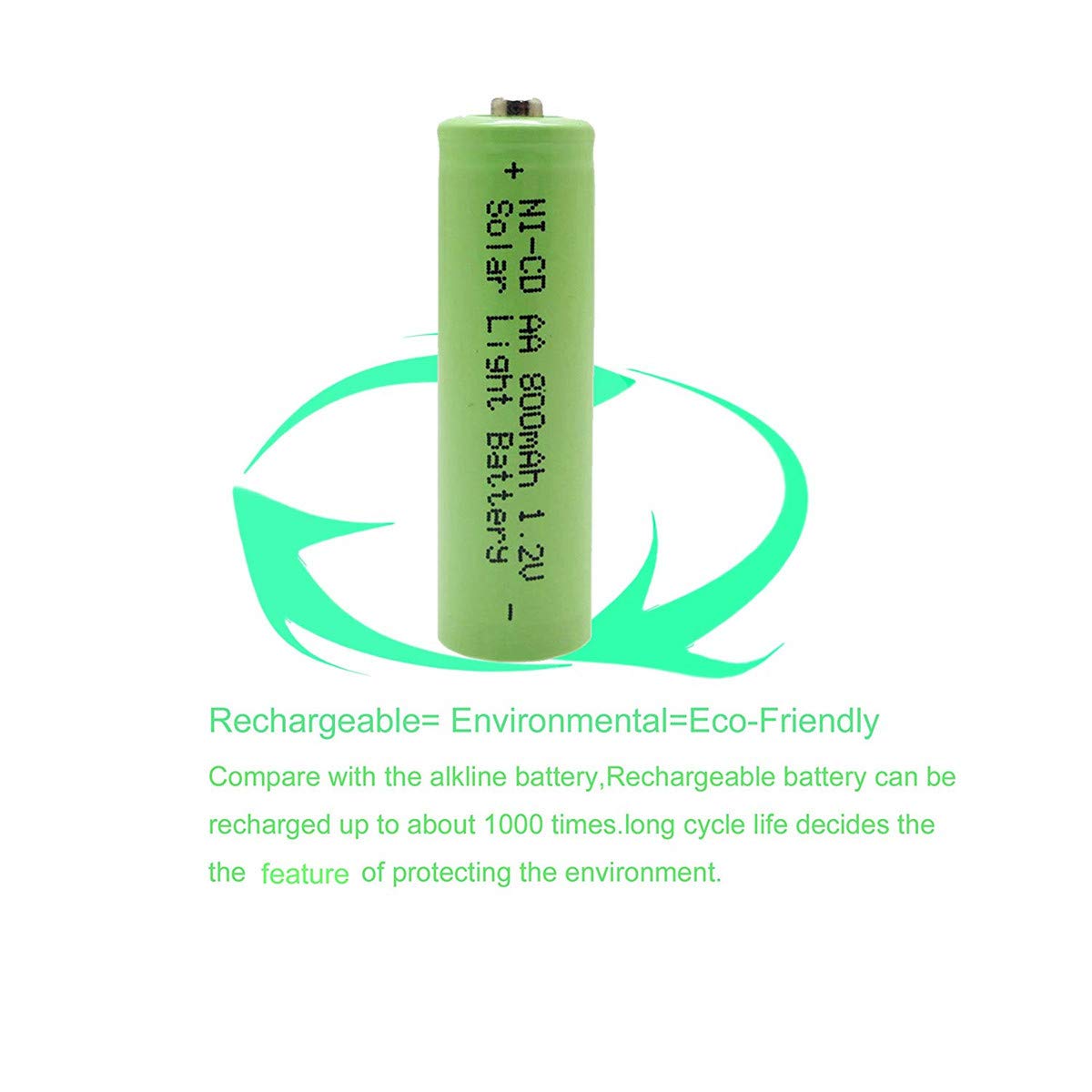 XUNTU QBLPOWER 1.2V 800mAh NiCd Rechargeable AA Batteries - 20 Pack for Solar Garden Lights, Remote Controls, Computer Mice & Wireless Devices | Ideal for Outdoor Lighting & Home Electronics
