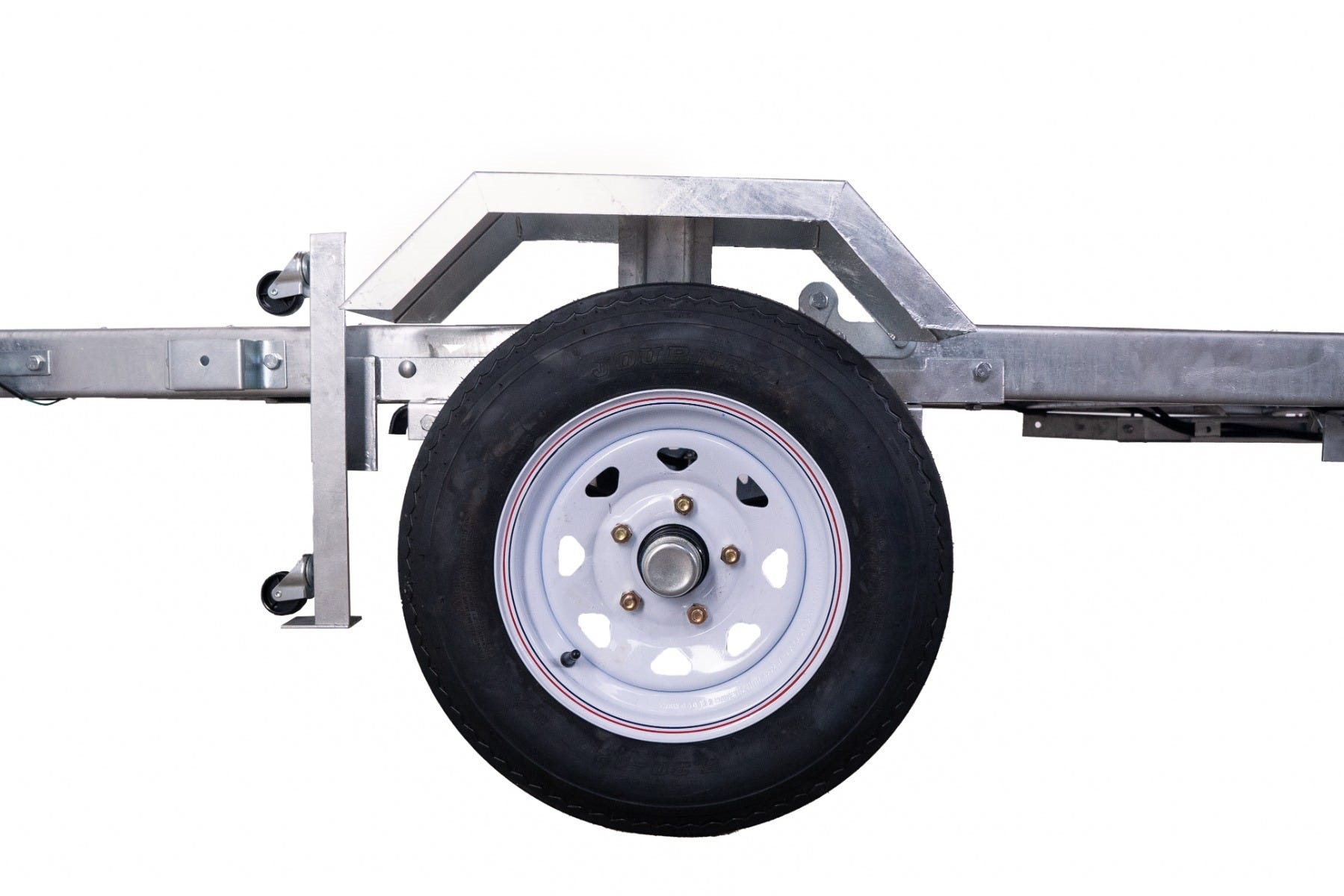 DK2 MFT4X8G 4x8 Folding Utility Trailer Kit - 1450 lbs Capacity, Galvanized Steel Construction, Silver Finish - Perfect for Hauling Equipment, Yard Work & DIY Projects