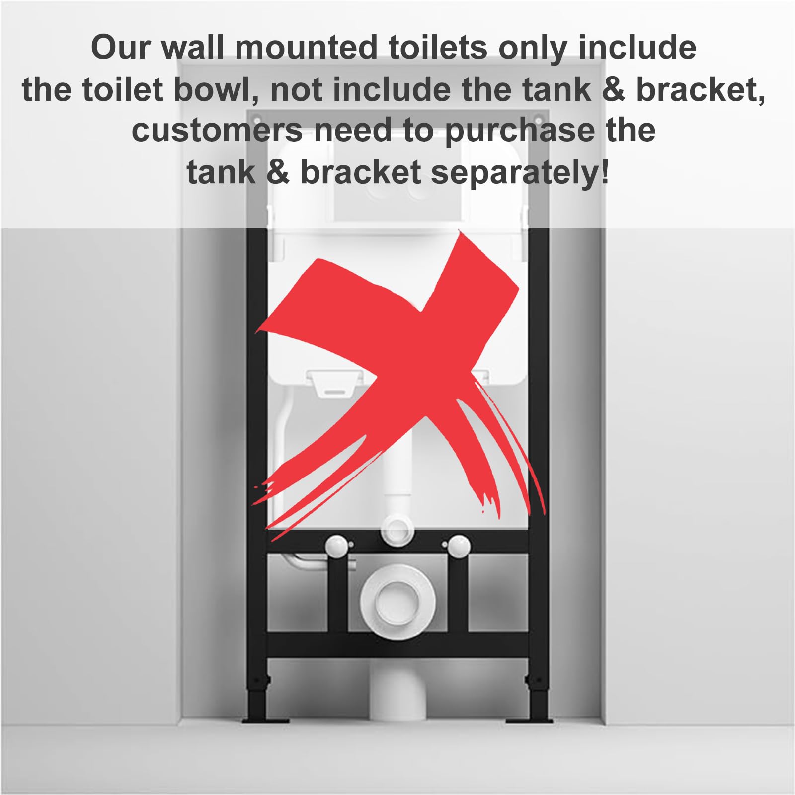 SUPERFLO Modern Square Wall Mounted Toilet Bowl with Soft Closing Seat - One Piece Black Wall Hung Toilet for Bathroom, Rear Outlet Design (Tank & Bracket Not Included) | Perfect for Contemporary Homes, Luxury Apartments & Space-Saving Bathroom Renovations