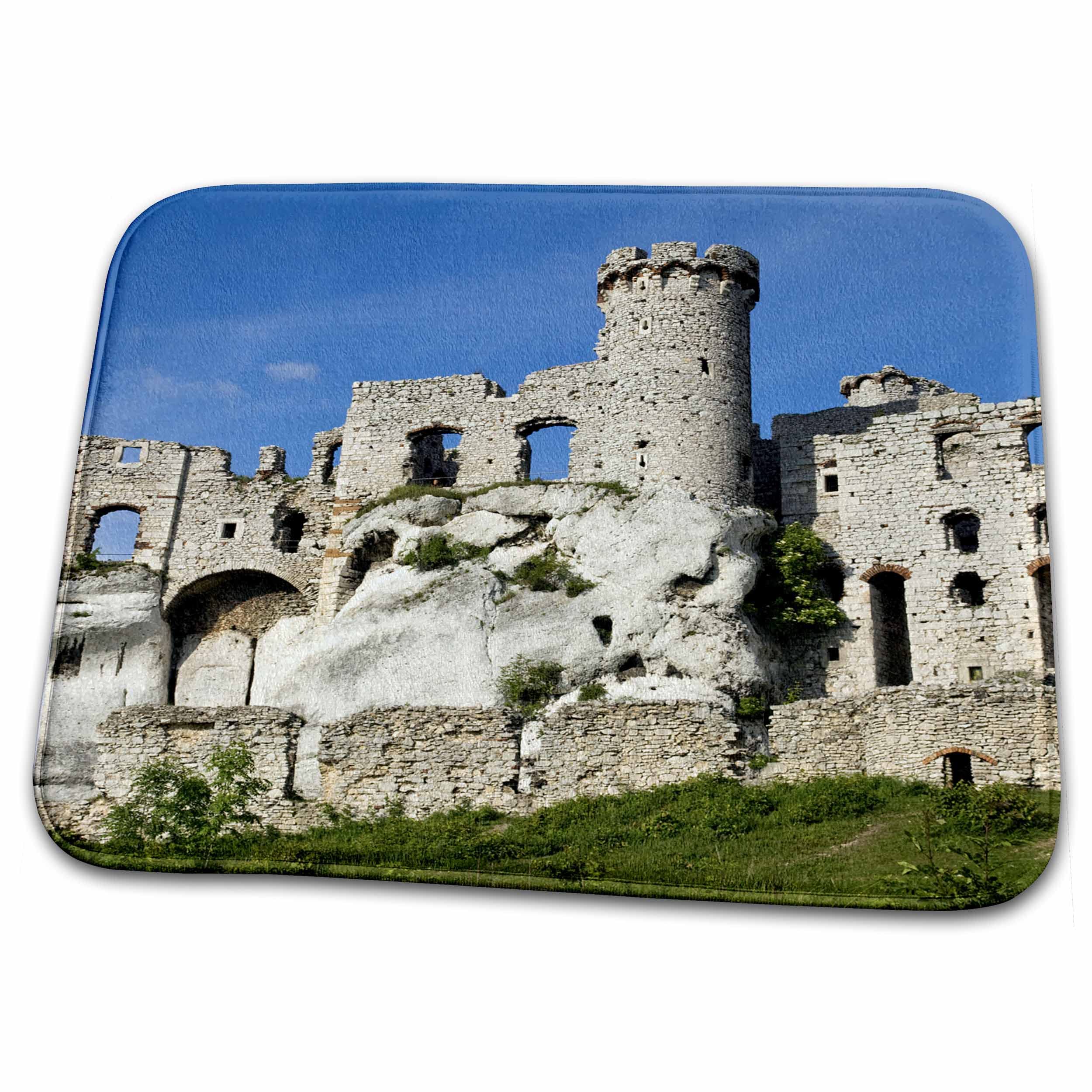 3D Printed Poland Ogrodzieniec Castle Bathroom Rug - Non-Slip Absorbent Bath Mat for Bathroom, Shower & Laundry Room Decor (24