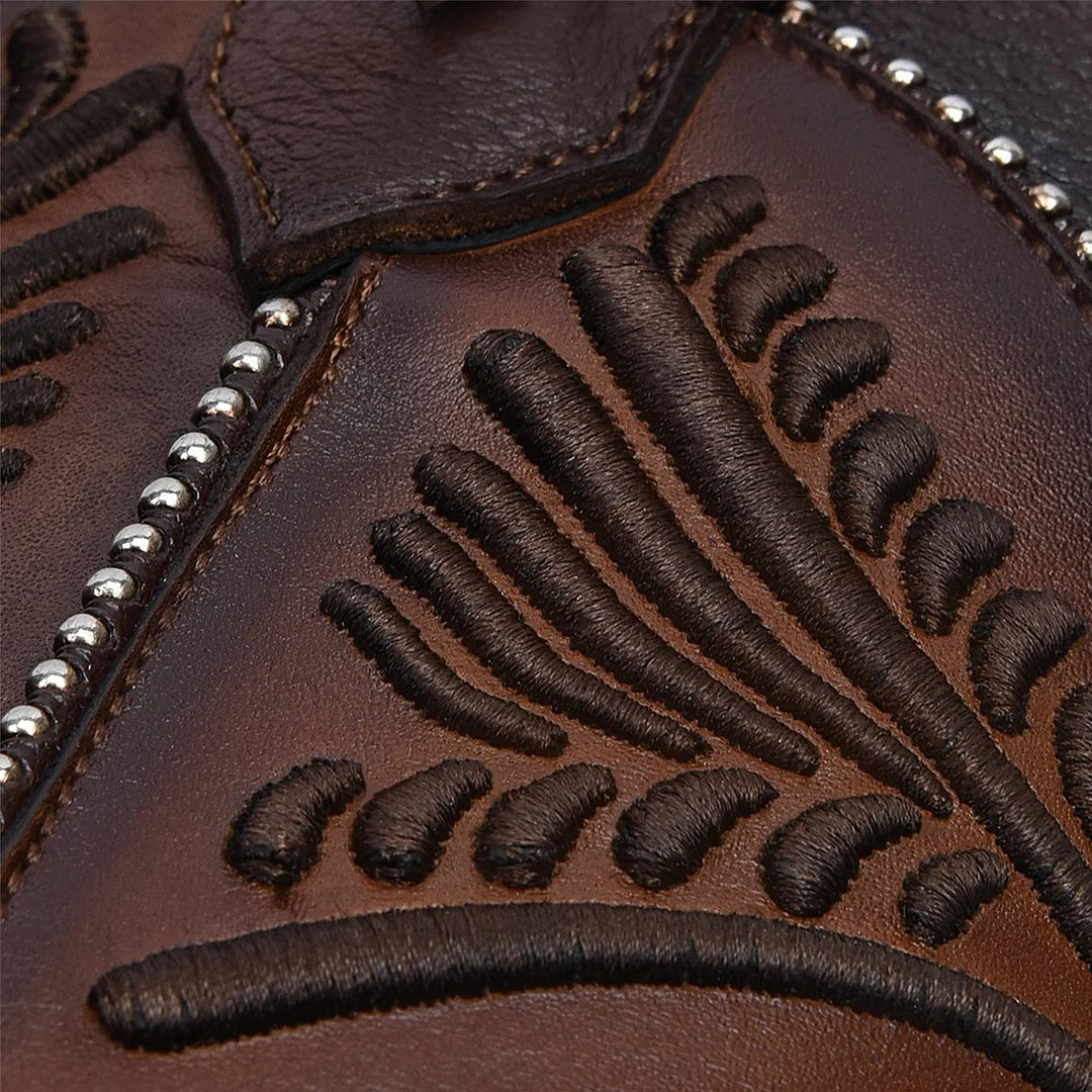 **3F82RS Women's Brown Western Cowgirl Knee High Boots - Genuine Cowhide Leather - Perfect for Rodeo, Country Dancing & Fashion Outfits**