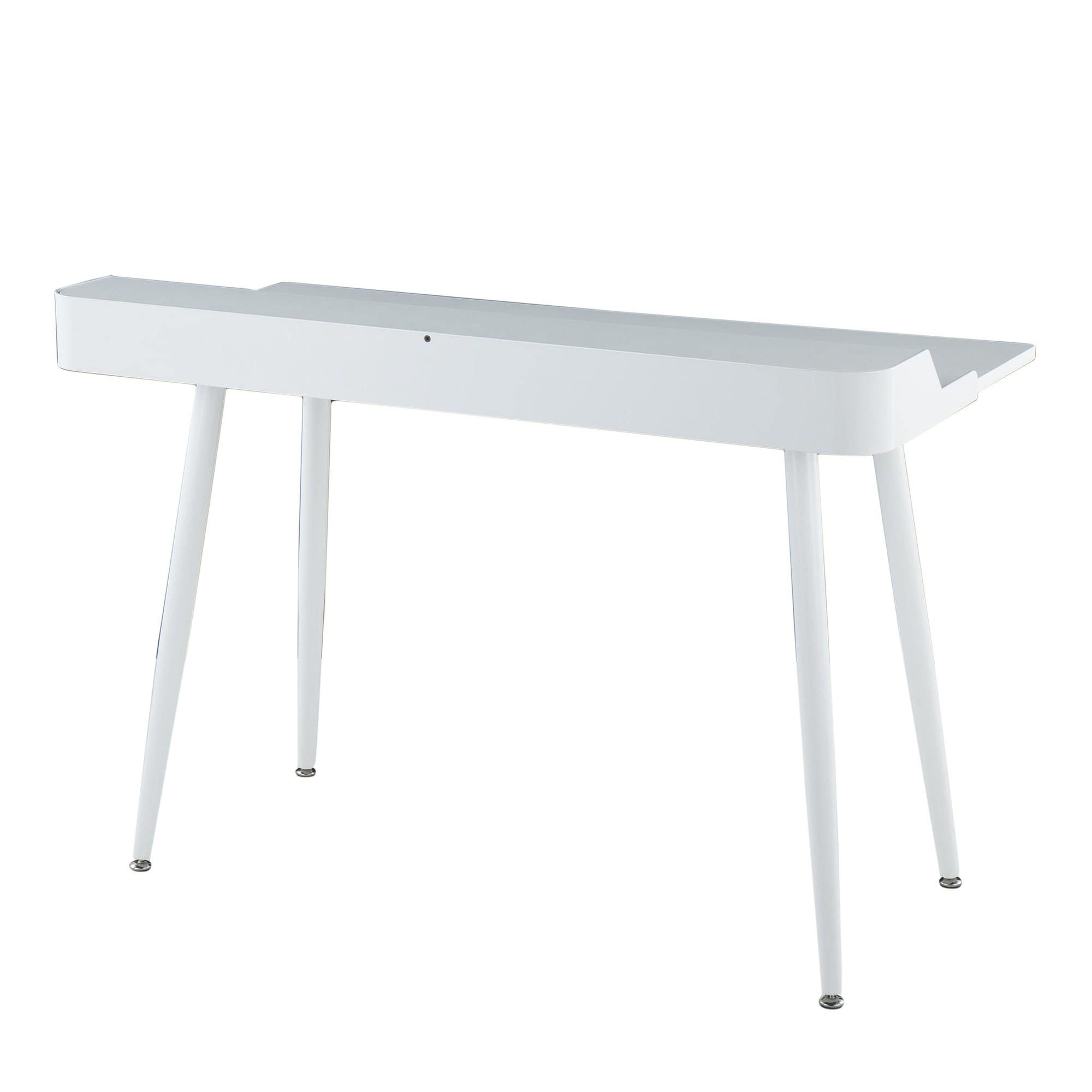LumiSource Harvey Mid Century Modern Desk - Home Office & Gaming Computer Desk with Drawers, Small Space Saving Workstation for Bedroom, Study or Dorm Room - Perfect for Remote Work, Online Classes & PC Gaming Setup