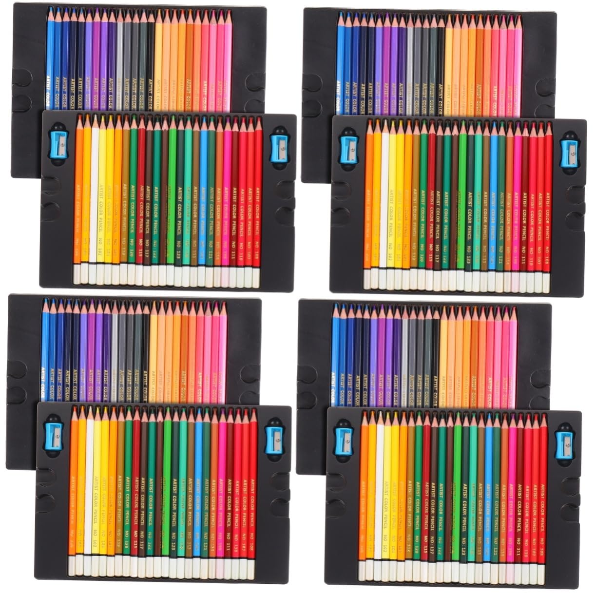 **Cabilock 48-Color Water-Soluble Colored Pencils Set - 4 Pack, Non-Toxic & Vibrant for Kids & Artists - Perfect for Sketching, Drawing & School Projects**