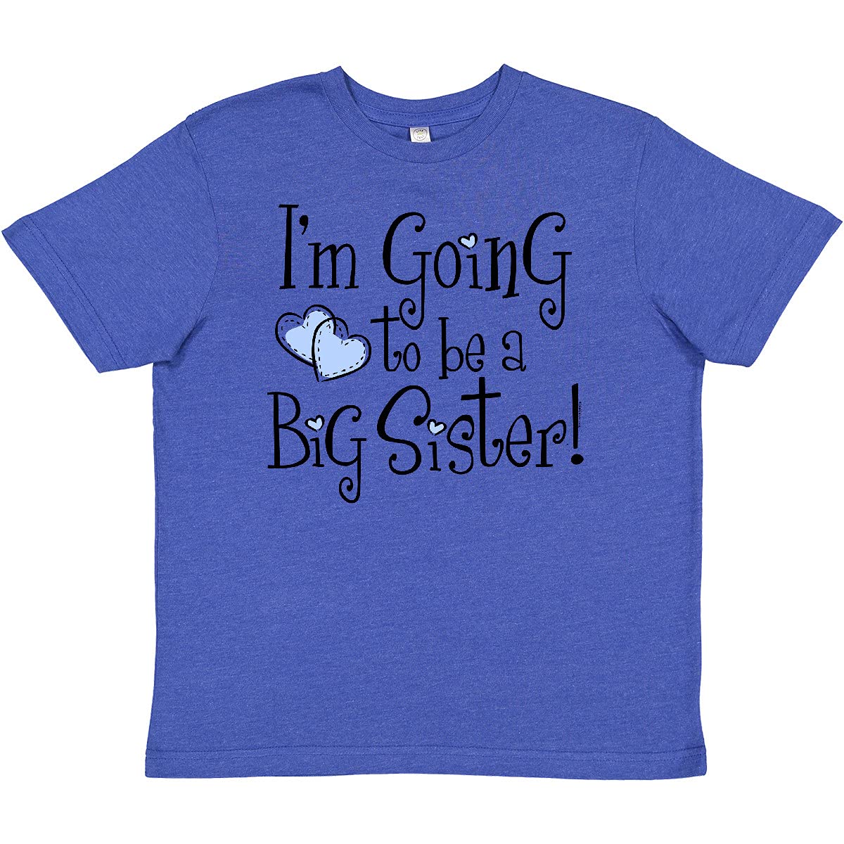 Inktastic Heart New Big Sister Youth T-Shirt - Cute Big Sister Gift for Girls - Perfect for Sibling Announcements & Family Events