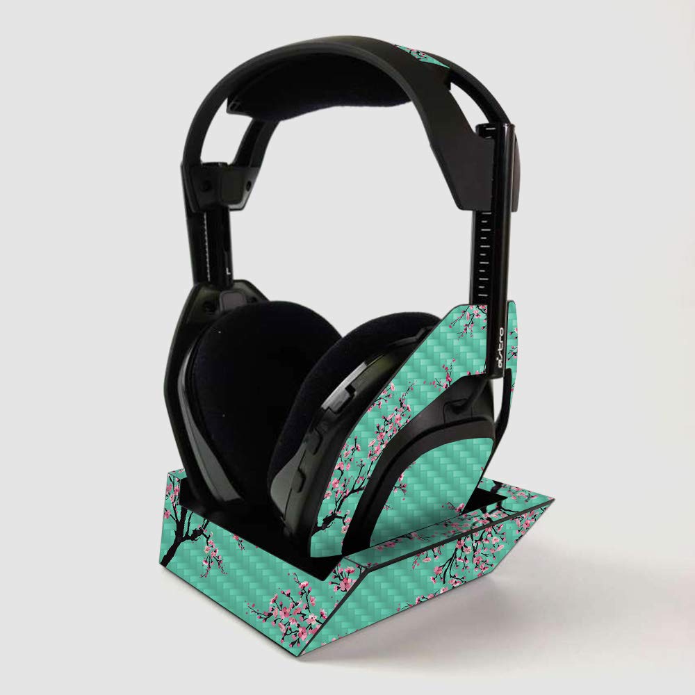 ASTRO Gaming A50 Wireless Headphone Skin - Carbon Fiber Protective Cover with Cherry Blossom Design | Durable, Easy to Apply | Made in USA | Perfect for Gaming, Travel & Home Use