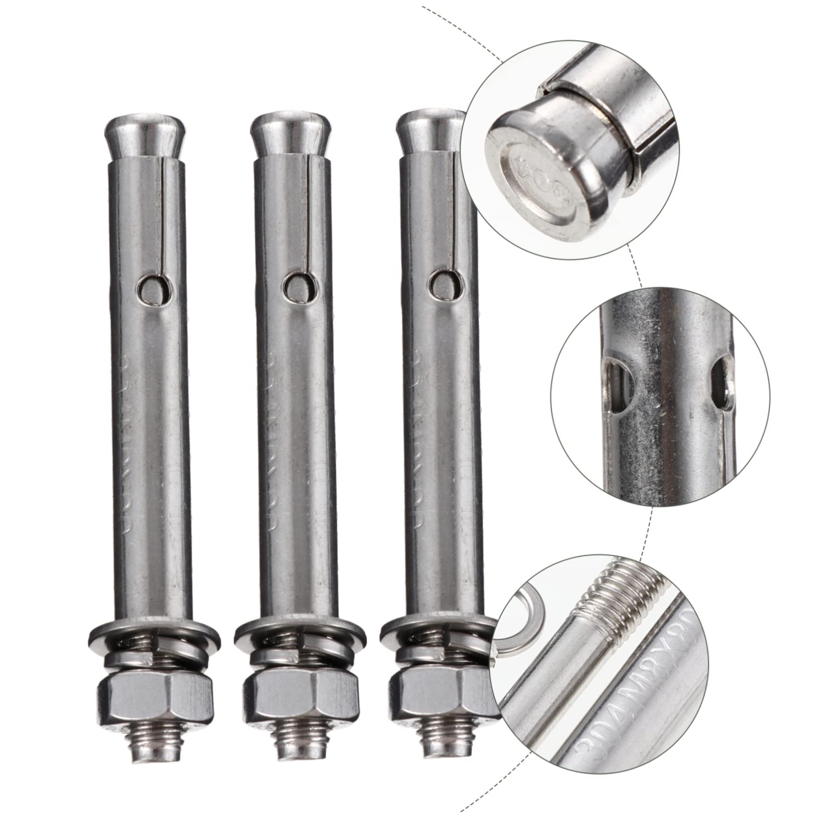 Stainless Steel Expansion Bolts 10pcs - Concrete Anchor Kit for Home & Construction