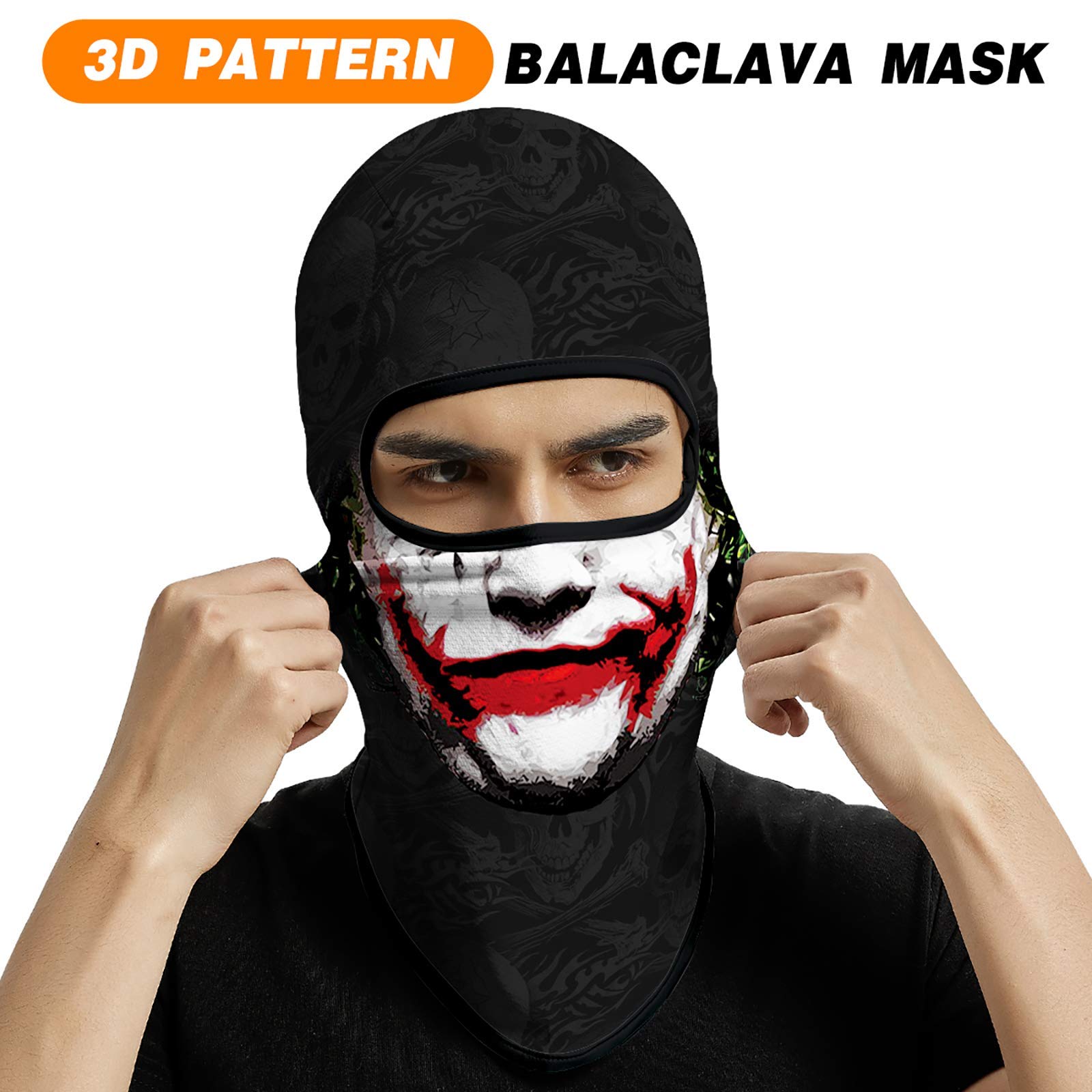 Venswell 3D Balaclava Ski Mask - Cool Skull Animal Full Face Mask for Cycling, Motorcycle, Halloween & Outdoor Sports - Winter Sports Gear for Skiing, Snowboarding & Cold Weather Protection