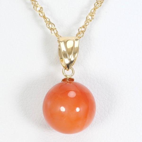 18K Yellow Gold Coral Necklace for Women - Elegant Handmade Jewelry Gift for Birthday, Anniversary & Valentine's Day | Perfect for Beach Weddings, Summer Parties & Special Occasions