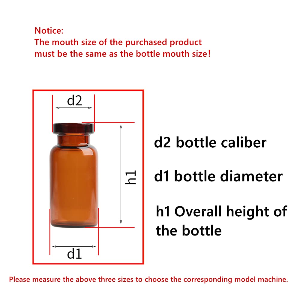 Pneumatic Vial Capper Machine - 13mm Aluminum-Plastic Cap Sealer for Oral Liquid Bottles | Medical & Pharmaceutical Lab Equipment | Perfect for Drug Manufacturing & Laboratory Use