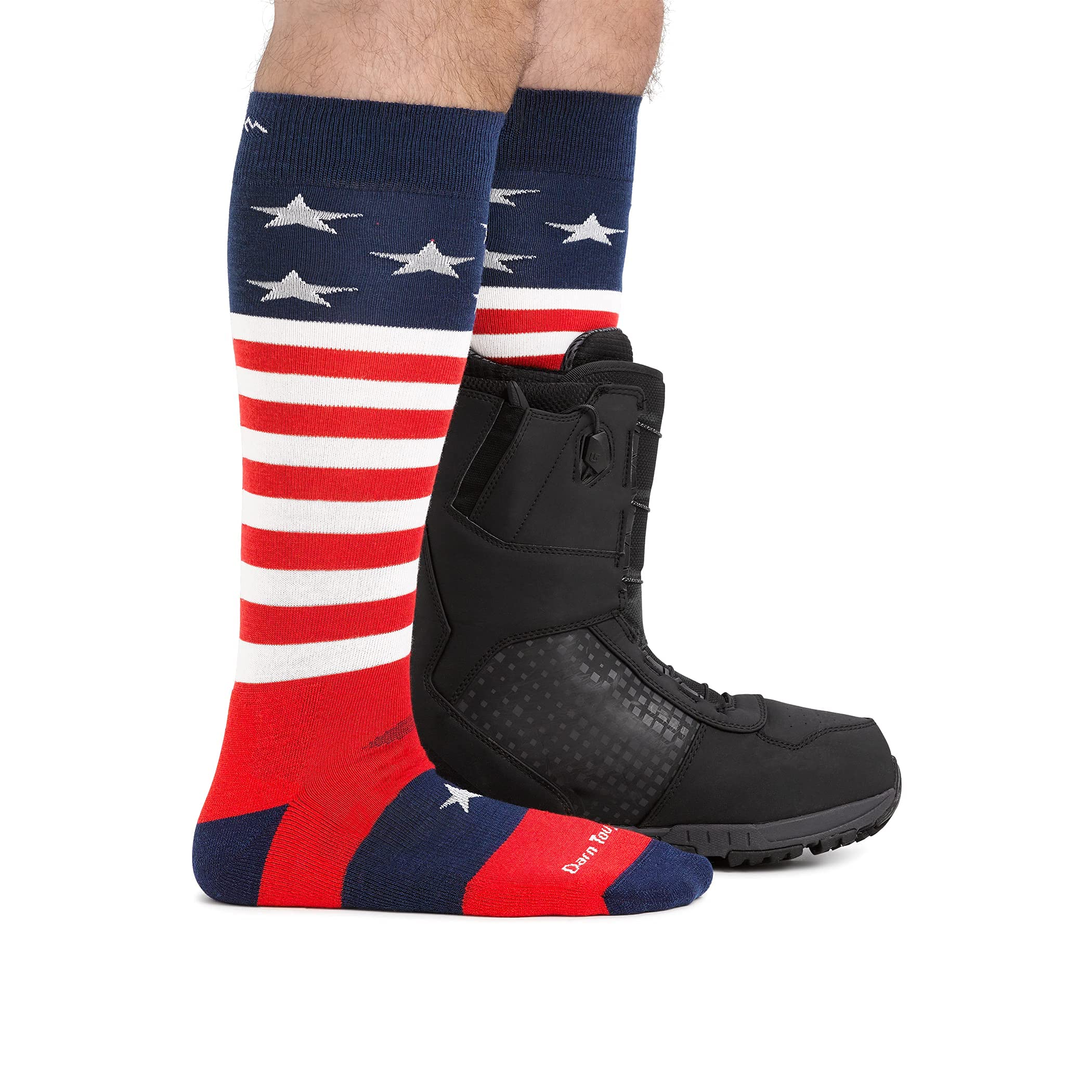 Darn Tough Captain America Cushion Socks for Men - Moisture Wicking Hiking & Running Socks - Perfect for Outdoor Adventures & Superhero Fans