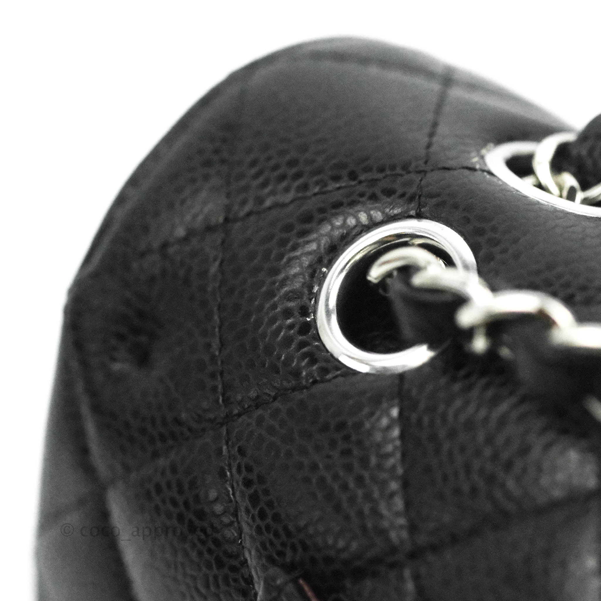 Chanel Classic Medium Double Flap Bag Black Caviar Leather with Silver Hardware - Luxury Designer Handbag for Women, Perfect for Work, Evening Events & Special Occasions
