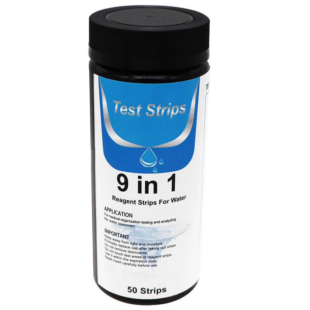 9 in 1 Pool Water Test Strips - 50pcs Water Quality Chemistry Test Kit for Swimming Pools, Spas, and Hot Tubs