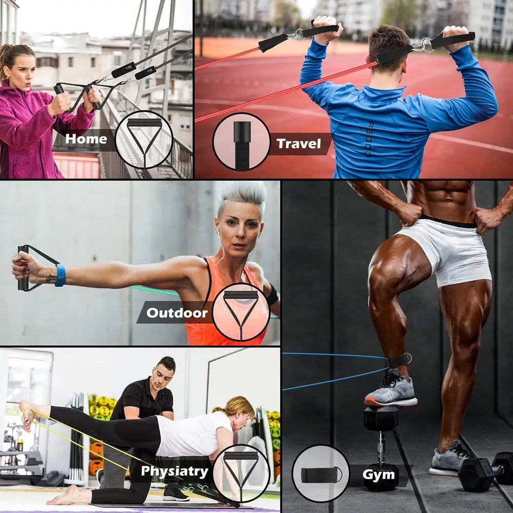 ToneTrainer Resistance Bands Set - Professional Workout Bands for Home Gym, Physical Therapy & Muscle Training - Perfect for Strength Exercises, Yoga, and Fitness Enthusiasts
