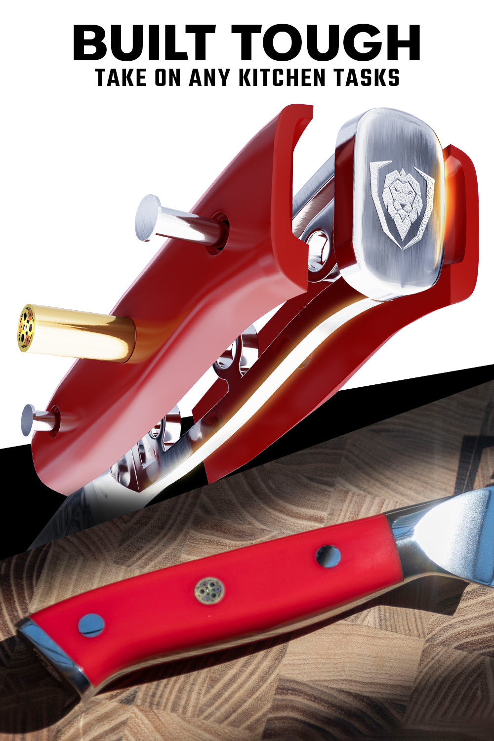 Dalstrong Shogun Series 12-inch Slicing Carving Knife with Crimson Red ABS Handle - Professional Kitchen Knife for Meat, Roasts & BBQ | Sharp Chef Knife for Home & Restaurant Use
