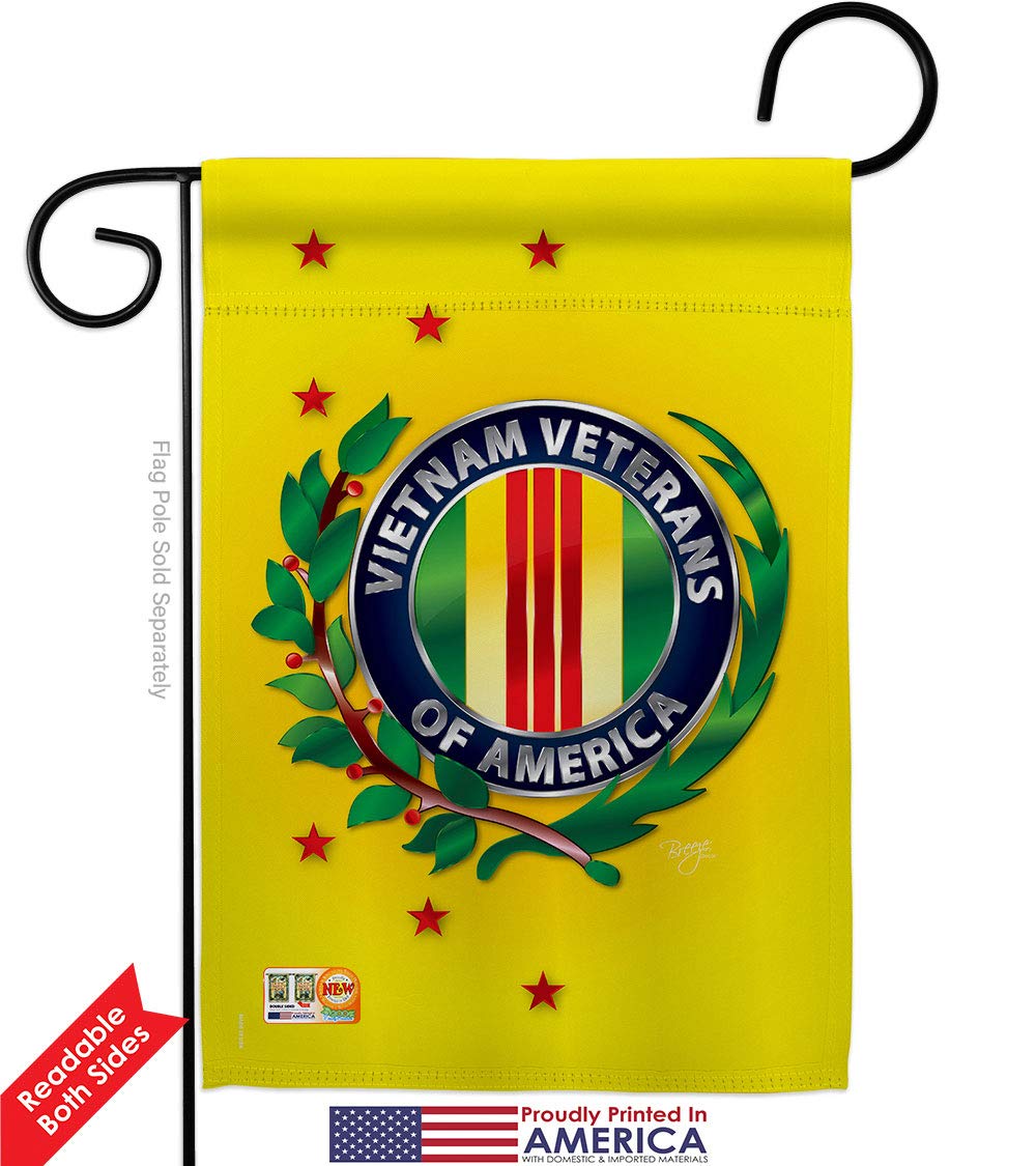 Vietnam Veteran Garden Flag Set - USA Made Military Yard Banner for Patriotic Home Decor