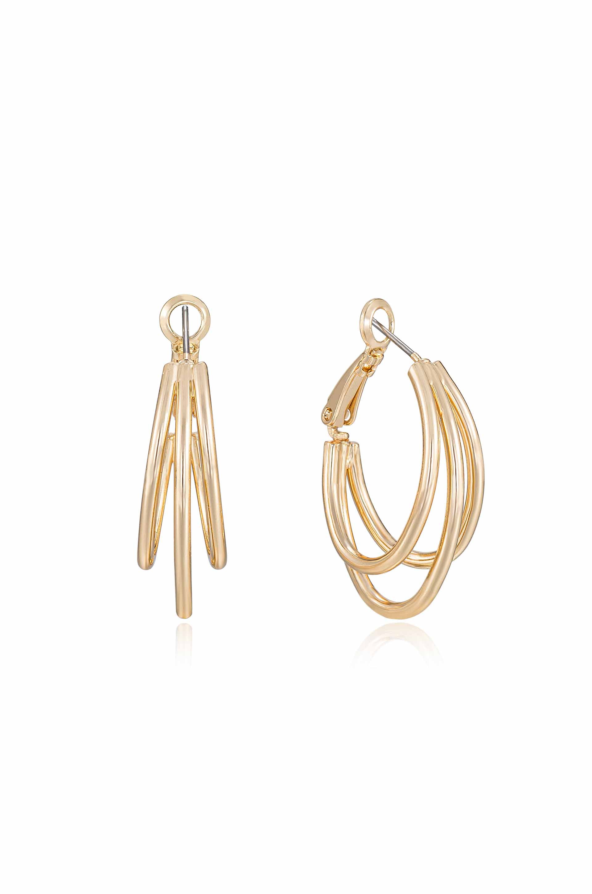 Helena Hoop Earrings for Women - 14K Gold Plated Dainty Hoop Earrings - Minimalist Everyday Jewelry - Perfect for Work, Date Night & Special Occasions