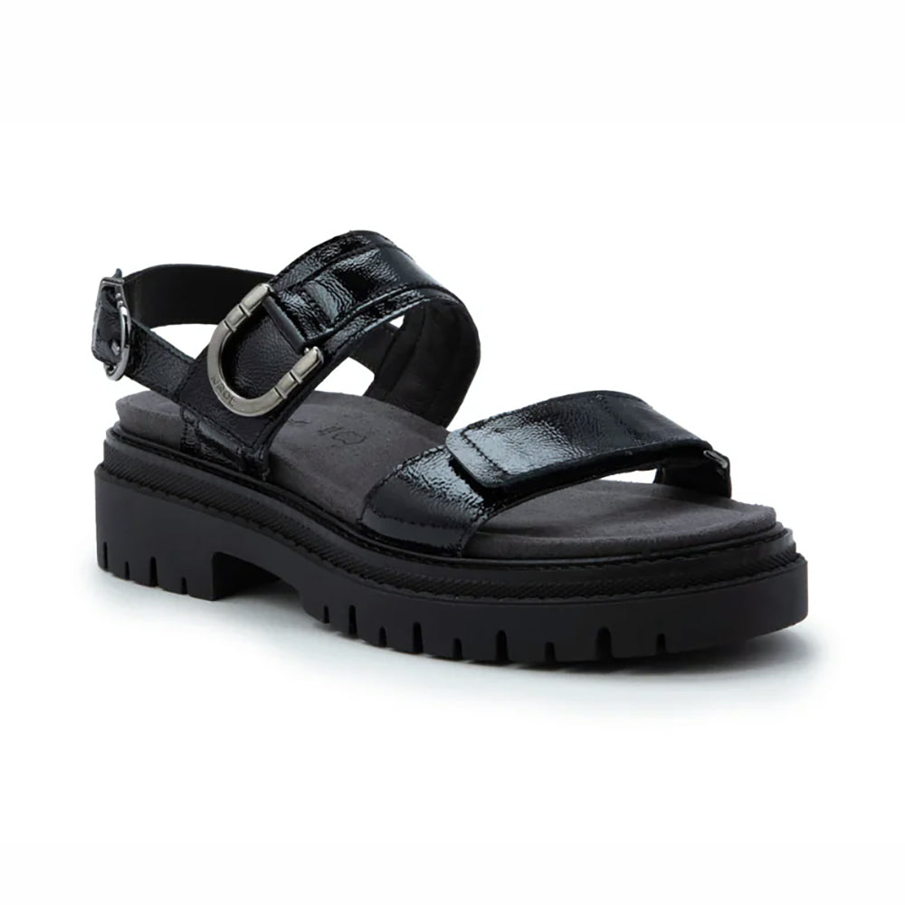 BLACK CRINKLE PATENT