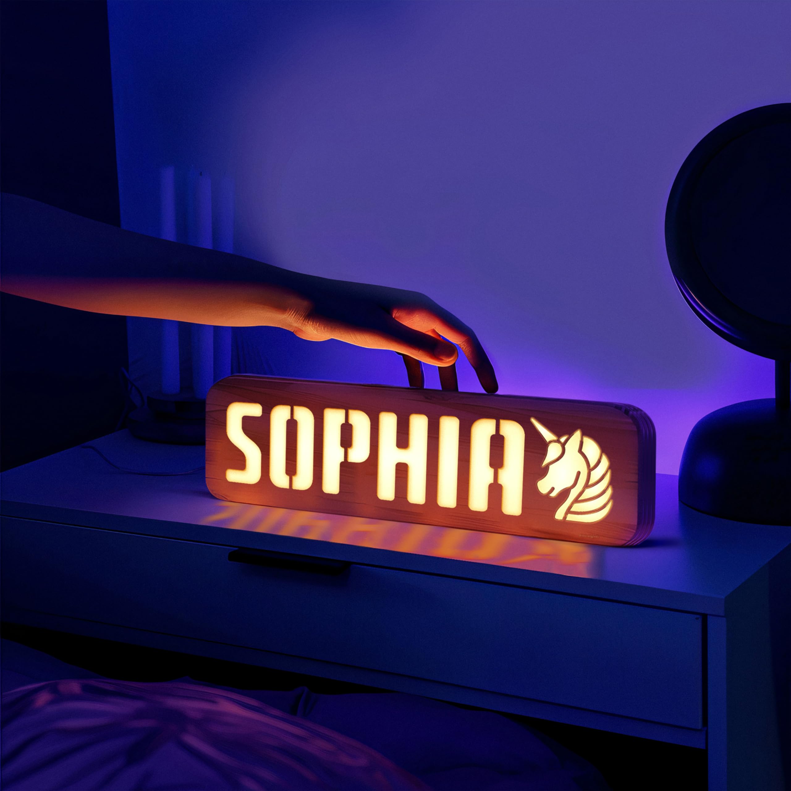 **Personalized Baby Night Light - Custom Name LED Bedside Lamp for Kids Room, Nursery Decor & Baby Shower Gift for Boys & Girls - Perfect for Bedtime, Feeding & Soothing Newborns**