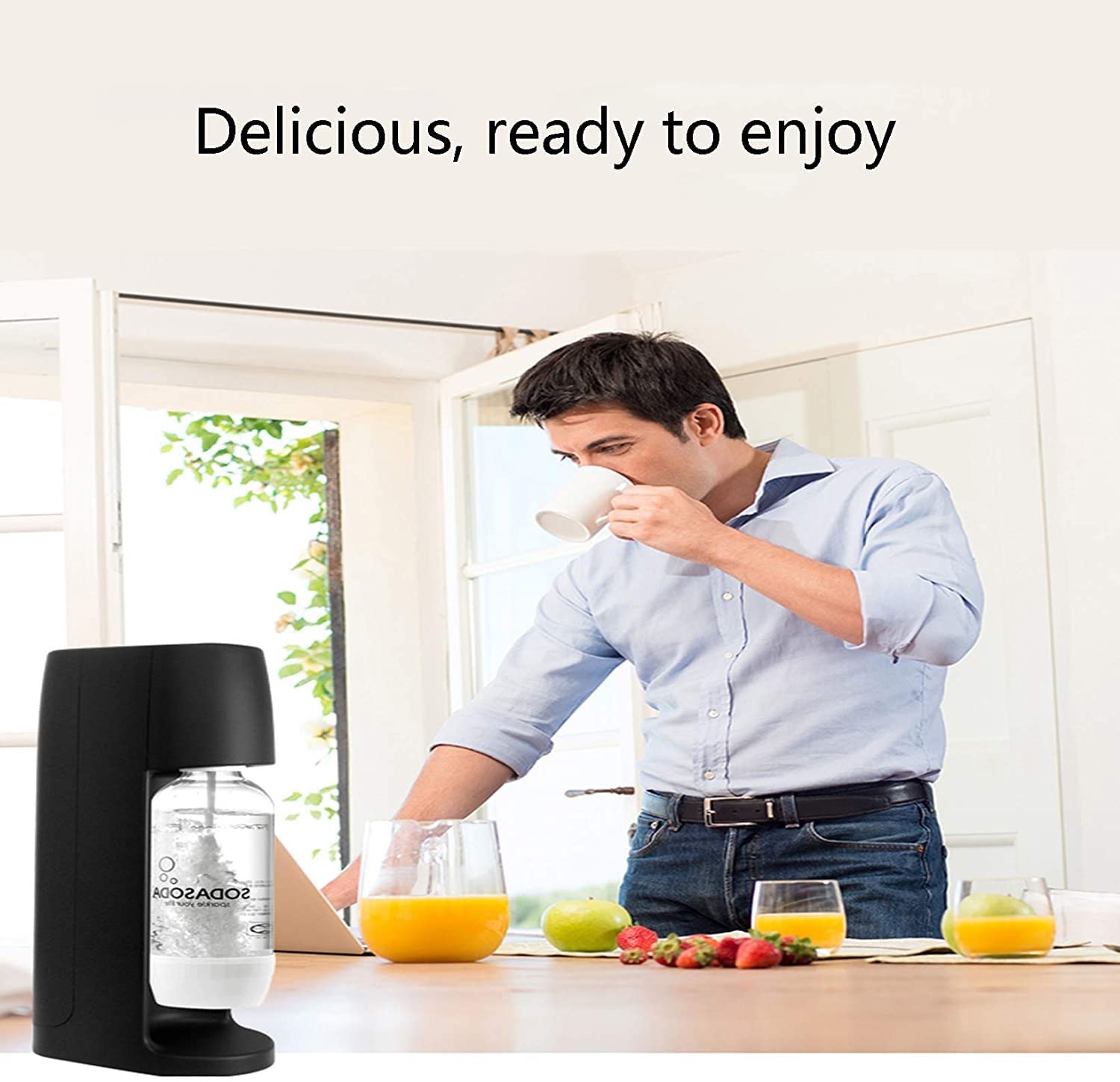 **Commercial & Household Soda Maker Machine - Bubble Water & Carbonated Beverage Maker for Home, Office, Parties (No CO2 Included) | Perfect for Sparkling Water, Cocktails & Healthy Drinks**