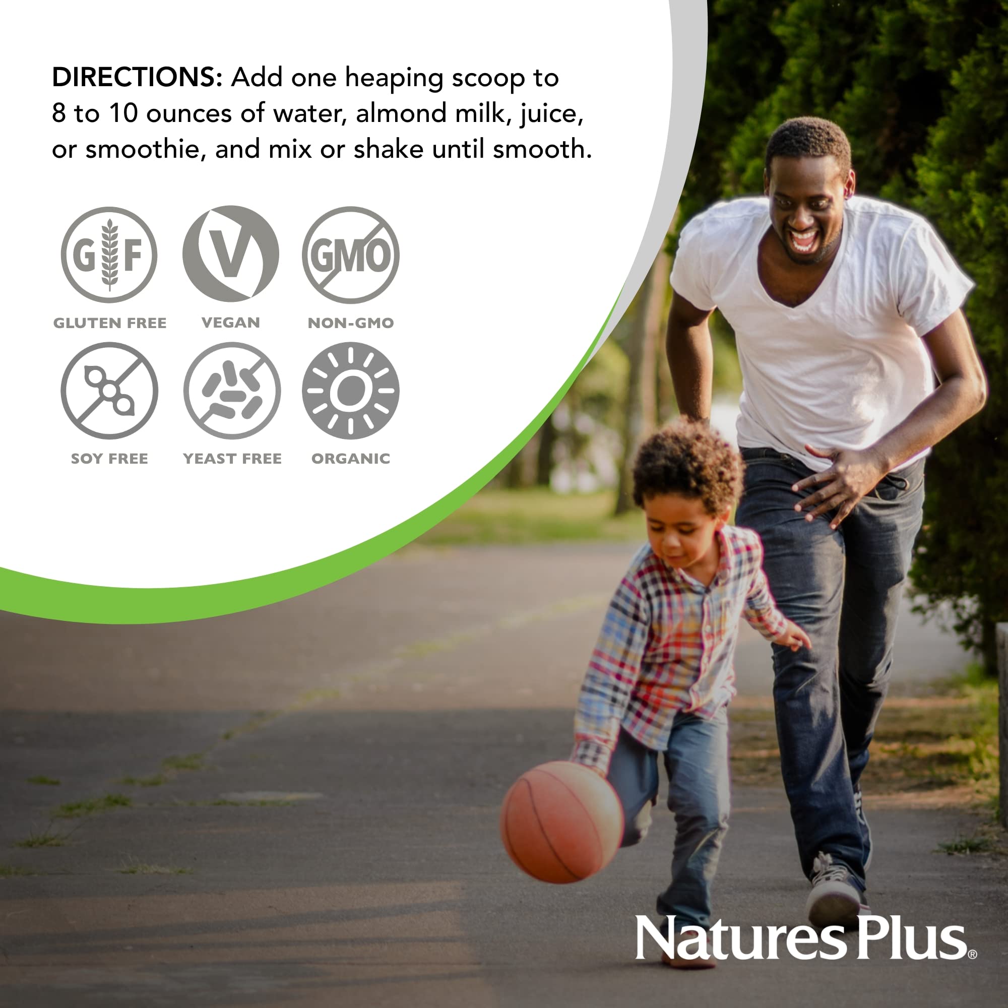 Natures Plus VPM Protein Powder - 1.16 lbs Unflavored Plant-Based Protein with Quinoa, Pea & Coconut - Organic, Vegan, Soy & Gluten Free (15 Servings) - Perfect for Smoothies, Baking & Post-Workout Recovery