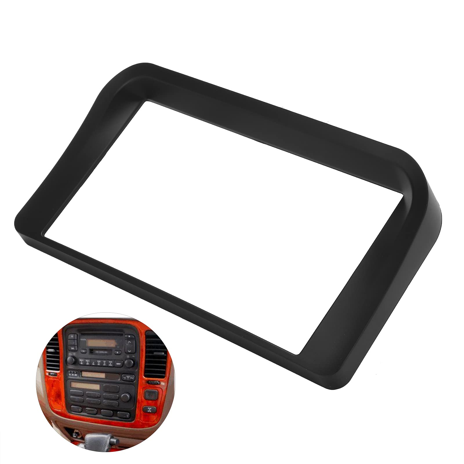 2-DIN Car Radio Dash Kit - ABS Black Stereo Installation Panel for Lexus LX-470 (1998-2002) & Toyota Land Cruiser 100 (LC100 1998-2003) - Perfect for Aftermarket Audio Upgrade & DIY Car Stereo Installation