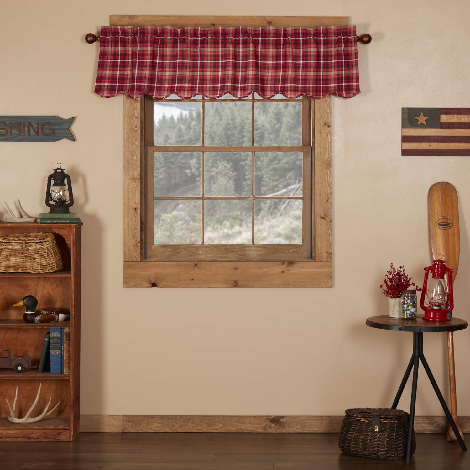 60 Inch Machine Stitched Window Valance - Elegant Home Decor for Living Room, Bedroom & Kitchen Curtains