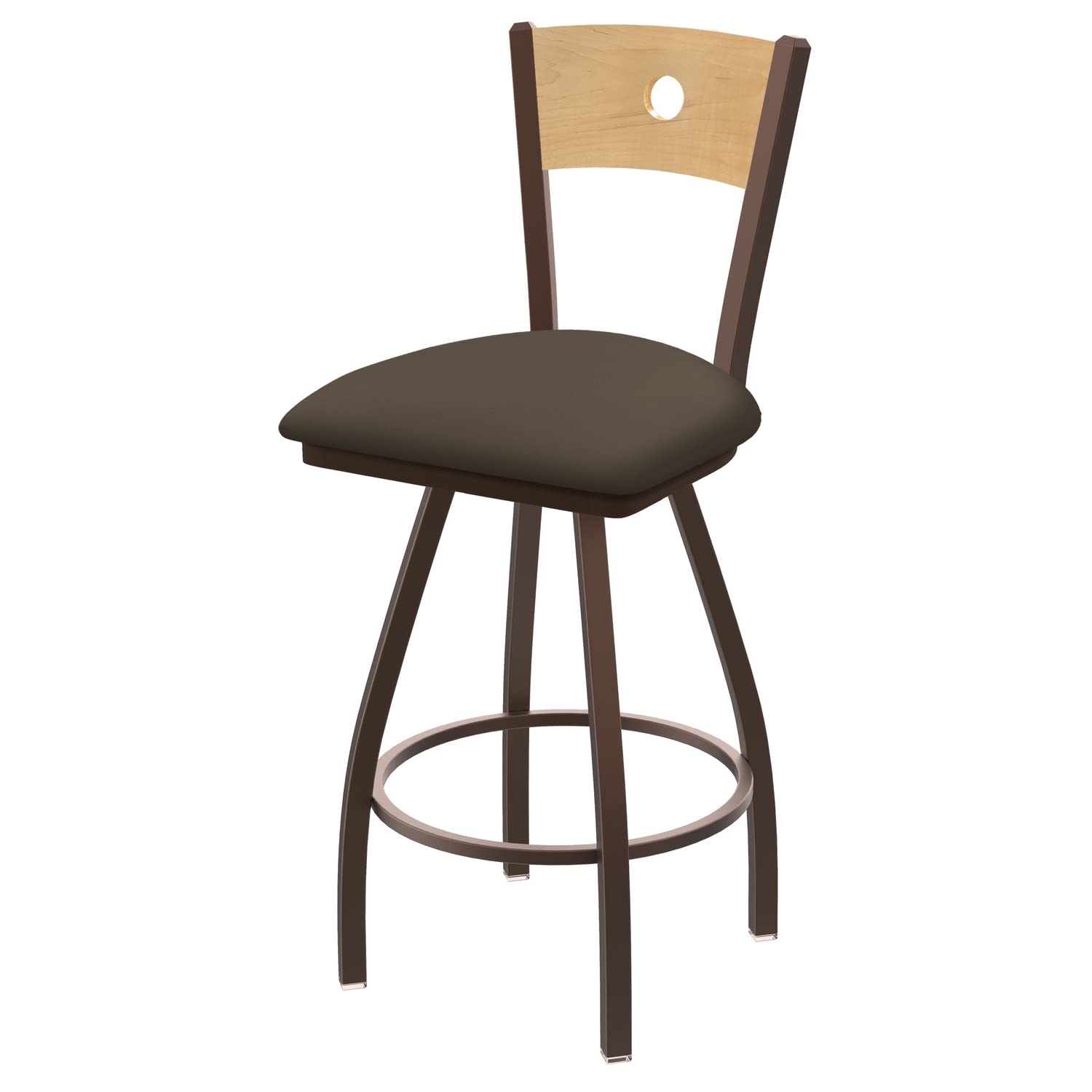 Holland Bar Stool Co. XL 830 Voltaire Swivel Bar Stool in Canter Earth - Adjustable Height Counter Stool for Kitchen Island, Breakfast Bar & Home Decor